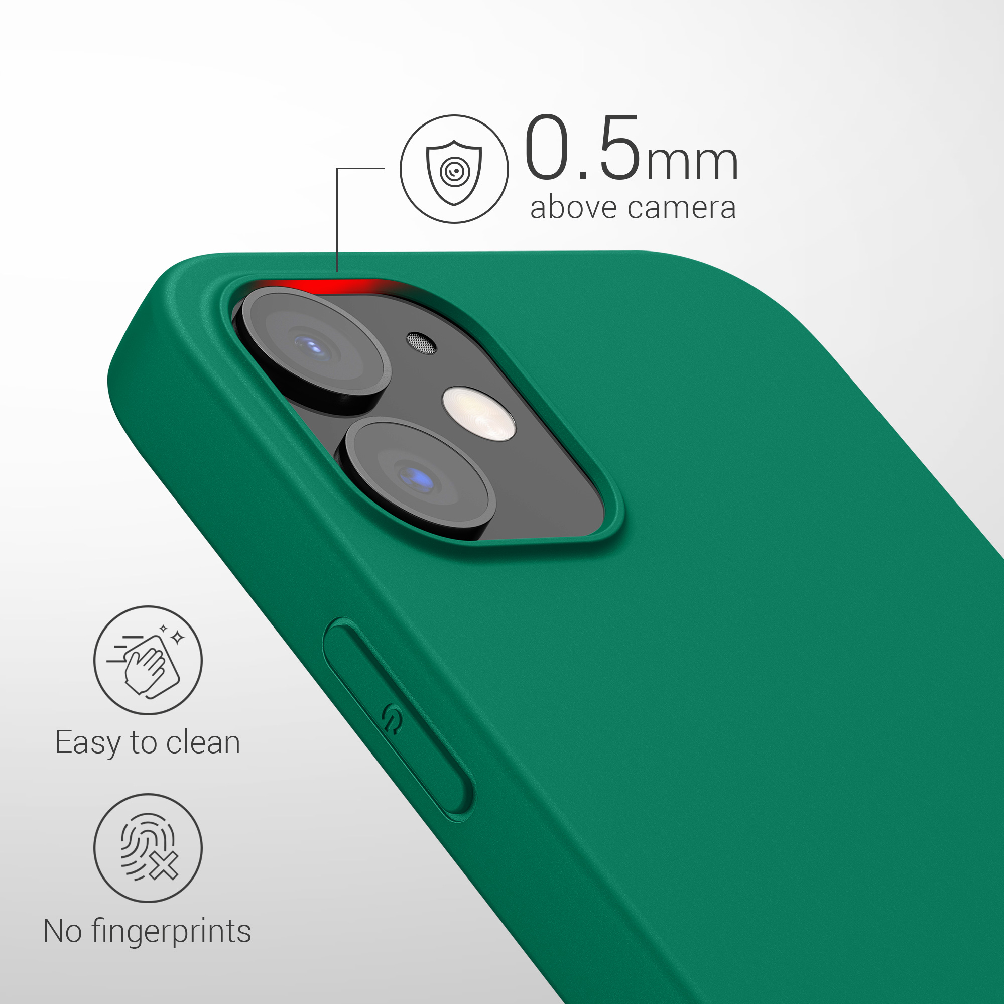 Kryt na mobil kwmobile iPhone 12 / iPhone 12 Pro - smaragdově zelená
