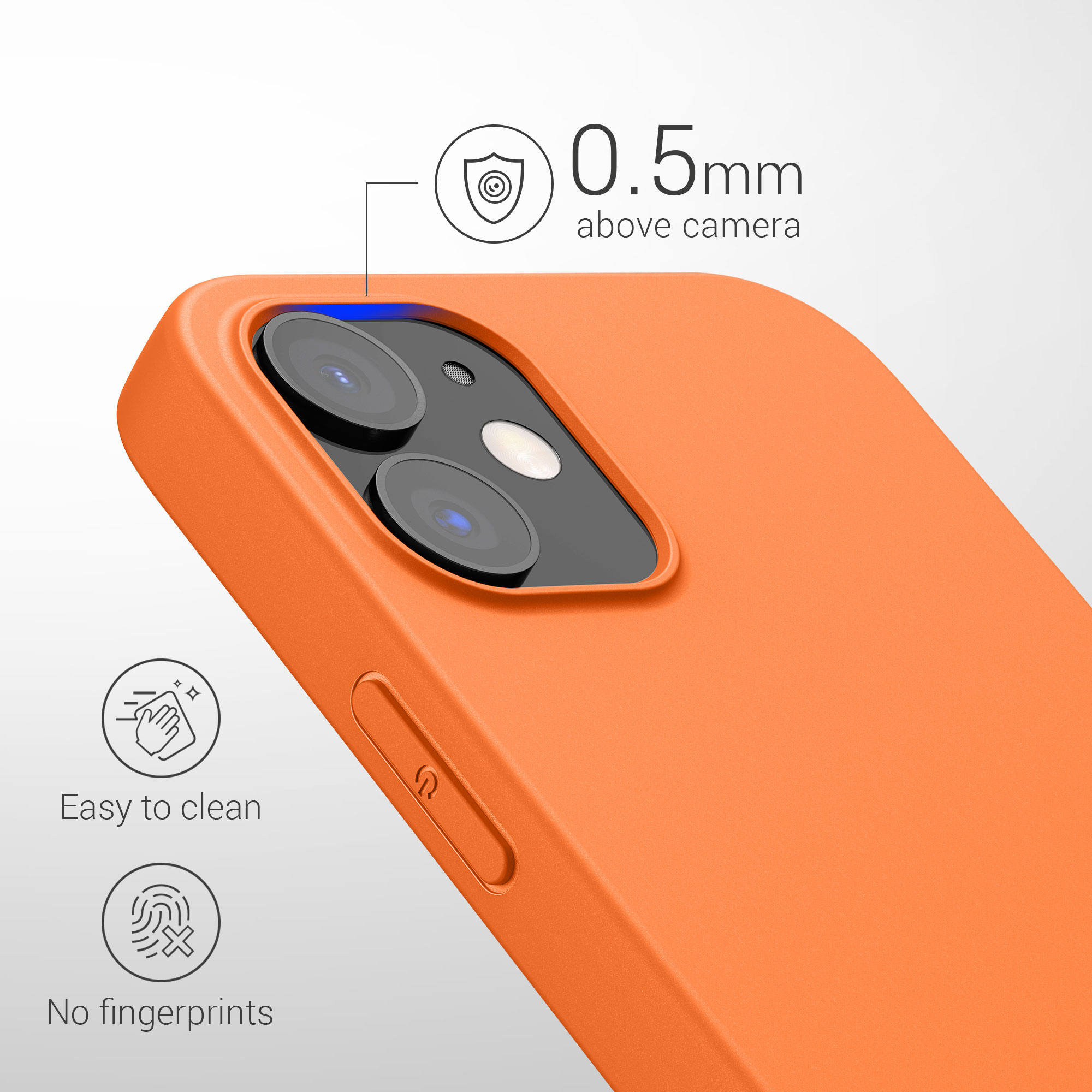 Kryt na mobil kwmobile iPhone 12 / iPhone 12 Pro - ovocně oranžová