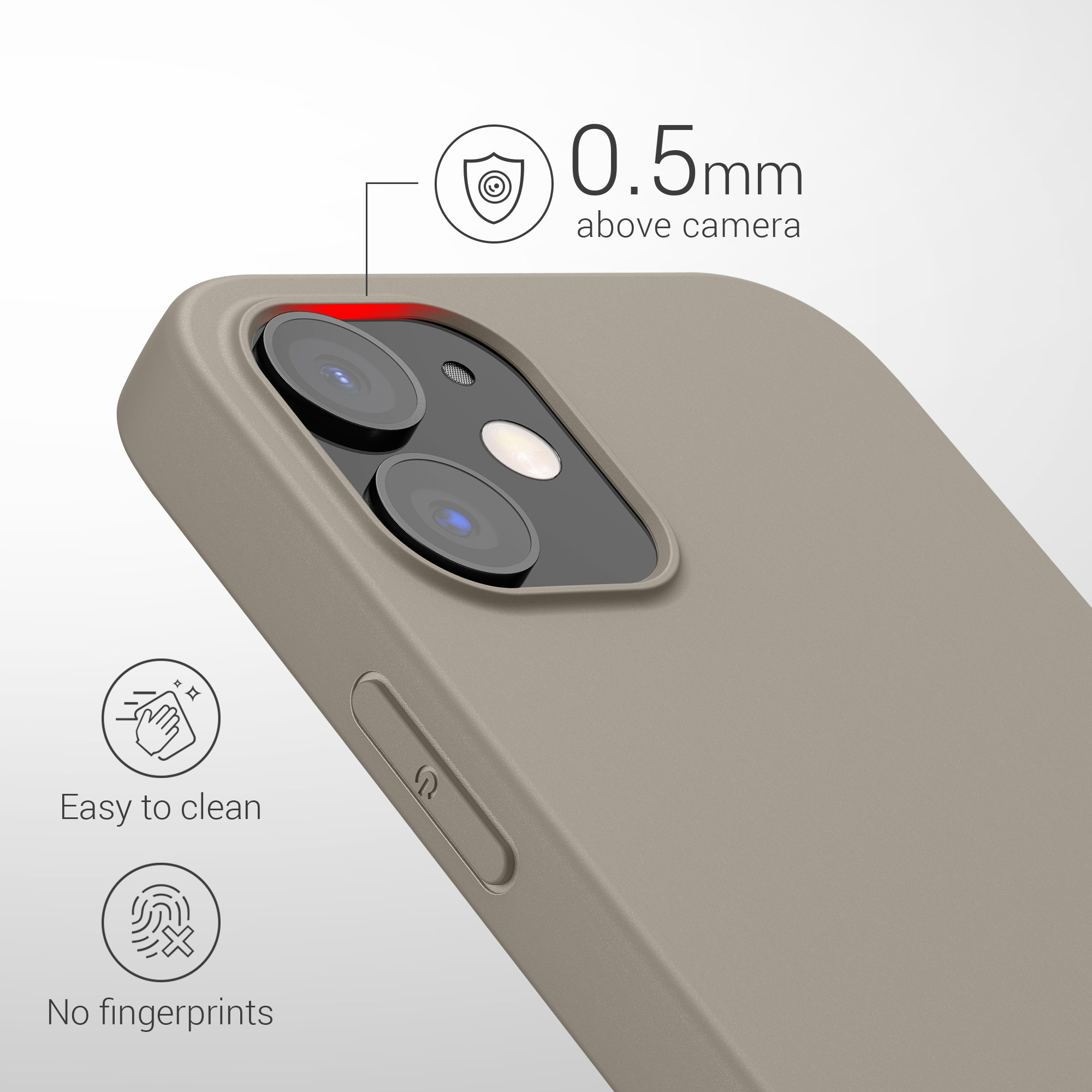 Silikonový kryt kwmobile pro iPhone 12 / iPhone 12 Pro - krémová