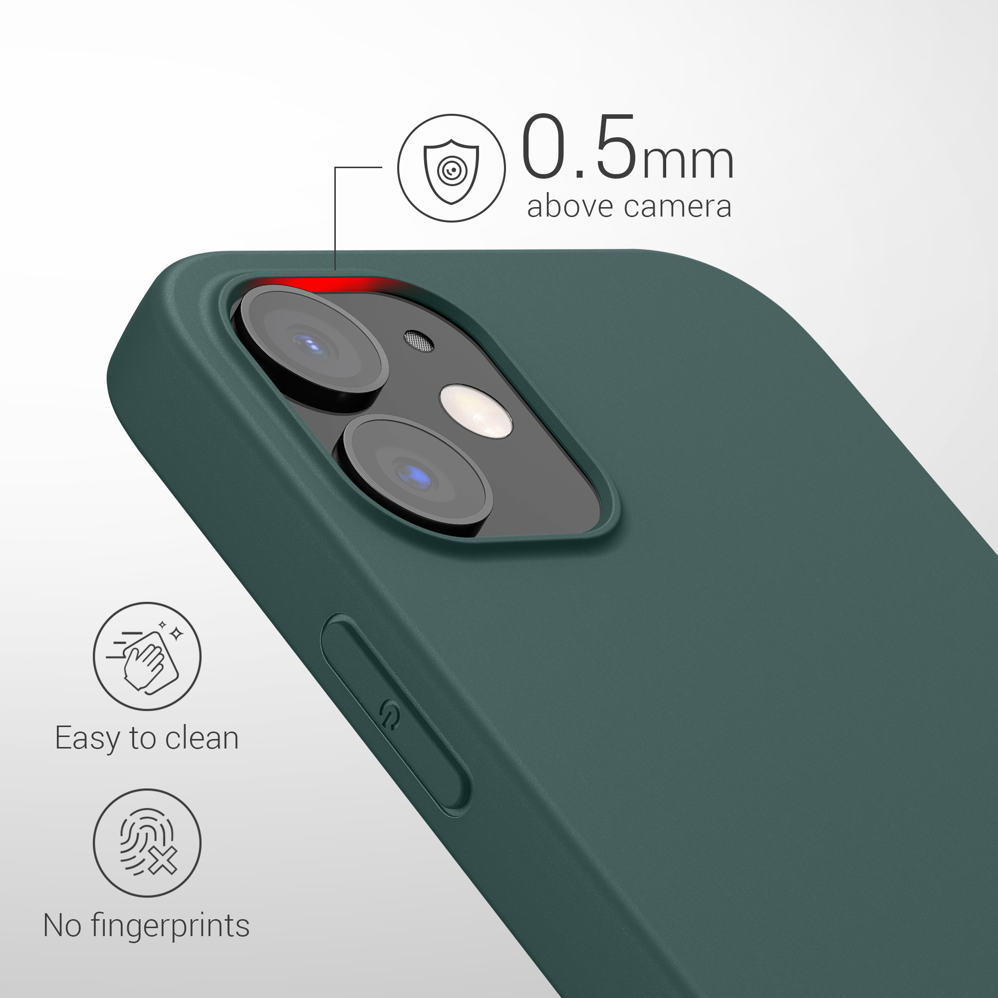 Silikonový kryt kwmobile pro iPhone 12 / iPhone 12 Pro - modrozelená