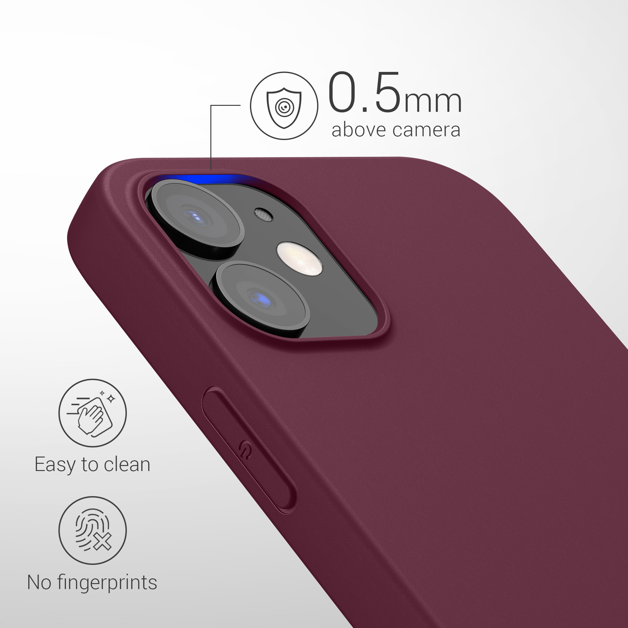 Silikonový kryt kwmobile pro iPhone 12 / iPhone 12 Pro - tawny červená