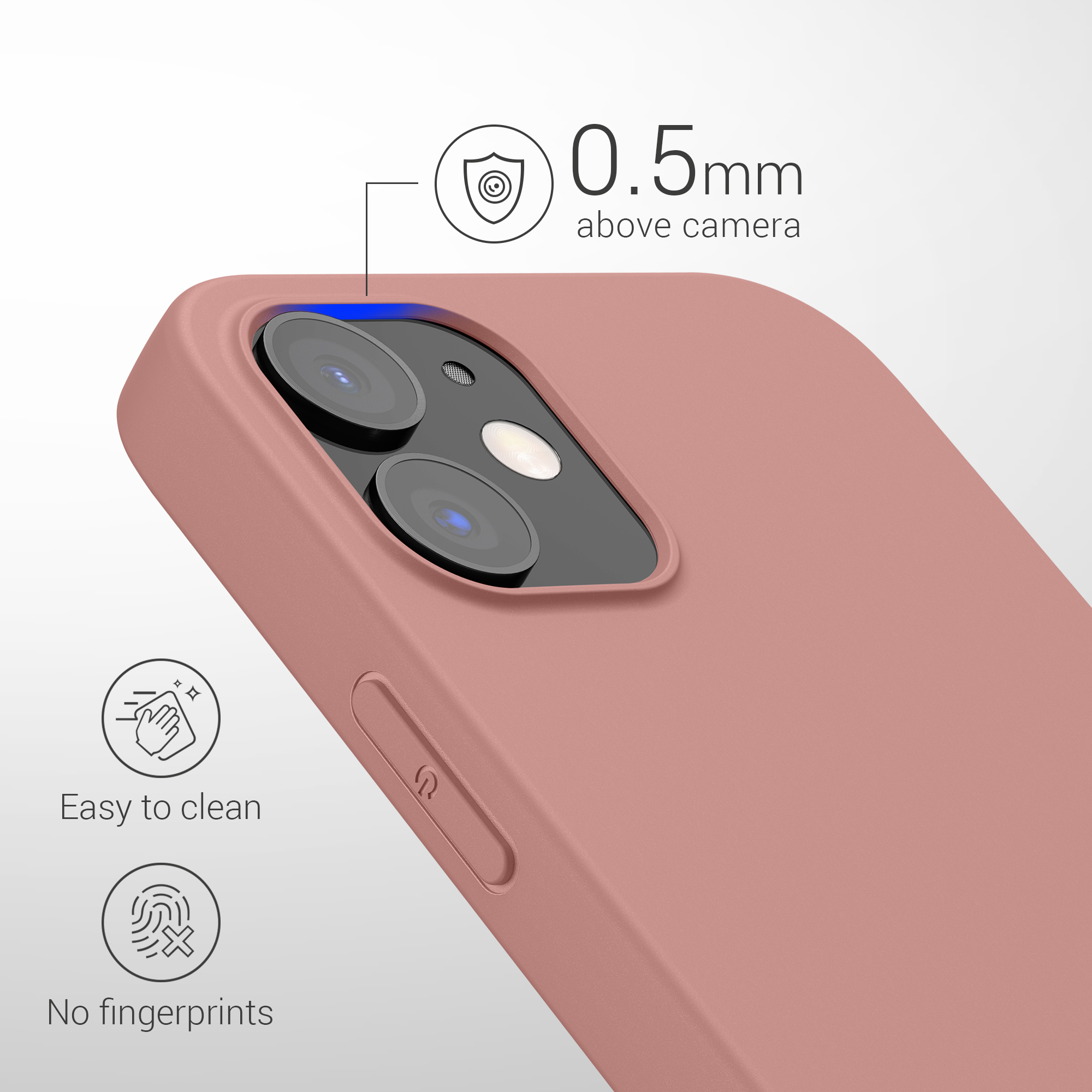 Silikonový kryt kwmobile pro iPhone 12 / iPhone 12 Pro - zimní růžová