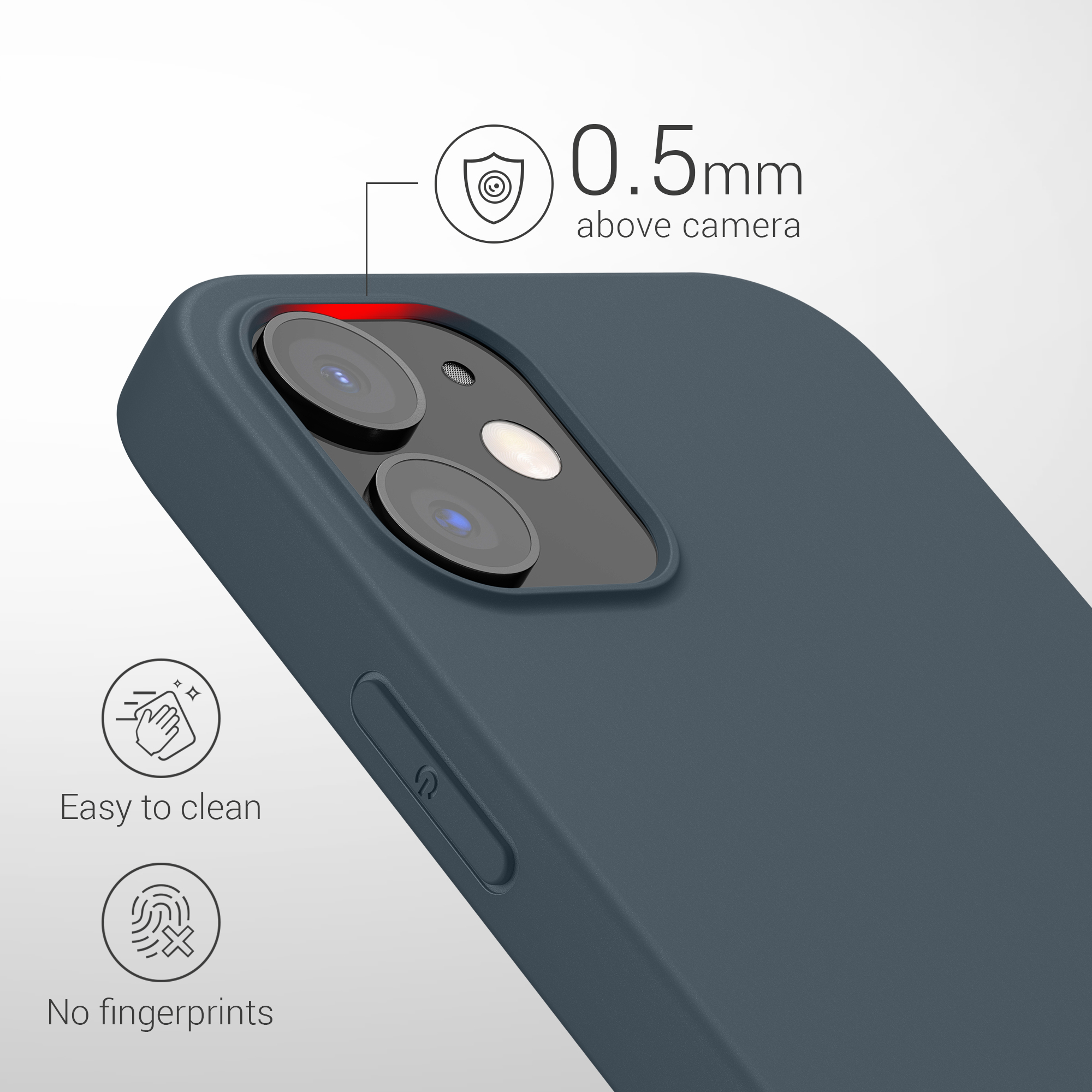 Silikonový kryt kwmobile pro iPhone 12 / iPhone 12 Pro - tmavě břidlicová