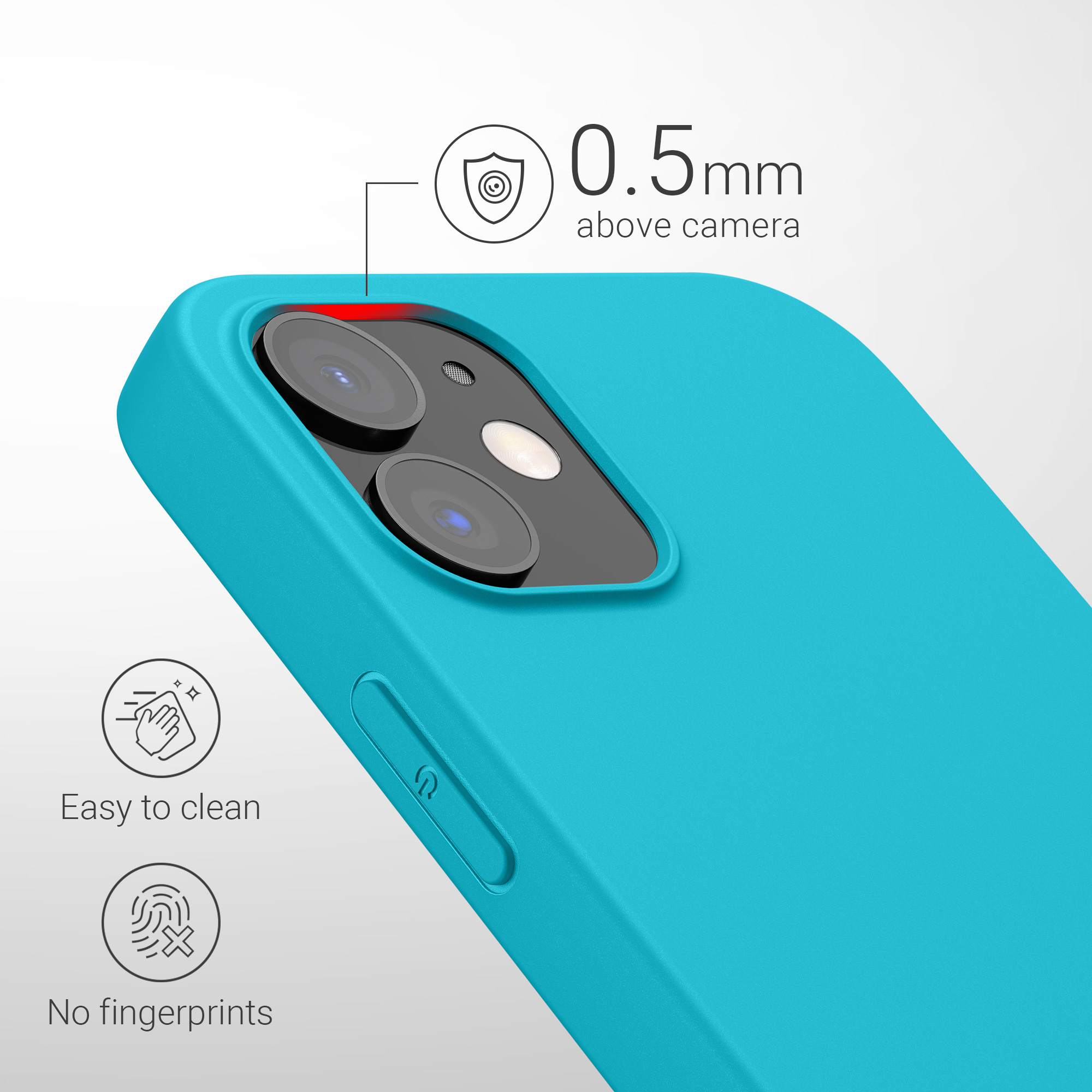 Silikonový kryt kwmobile pro iPhone 12 / iPhone 12 Pro - oceánově modrá