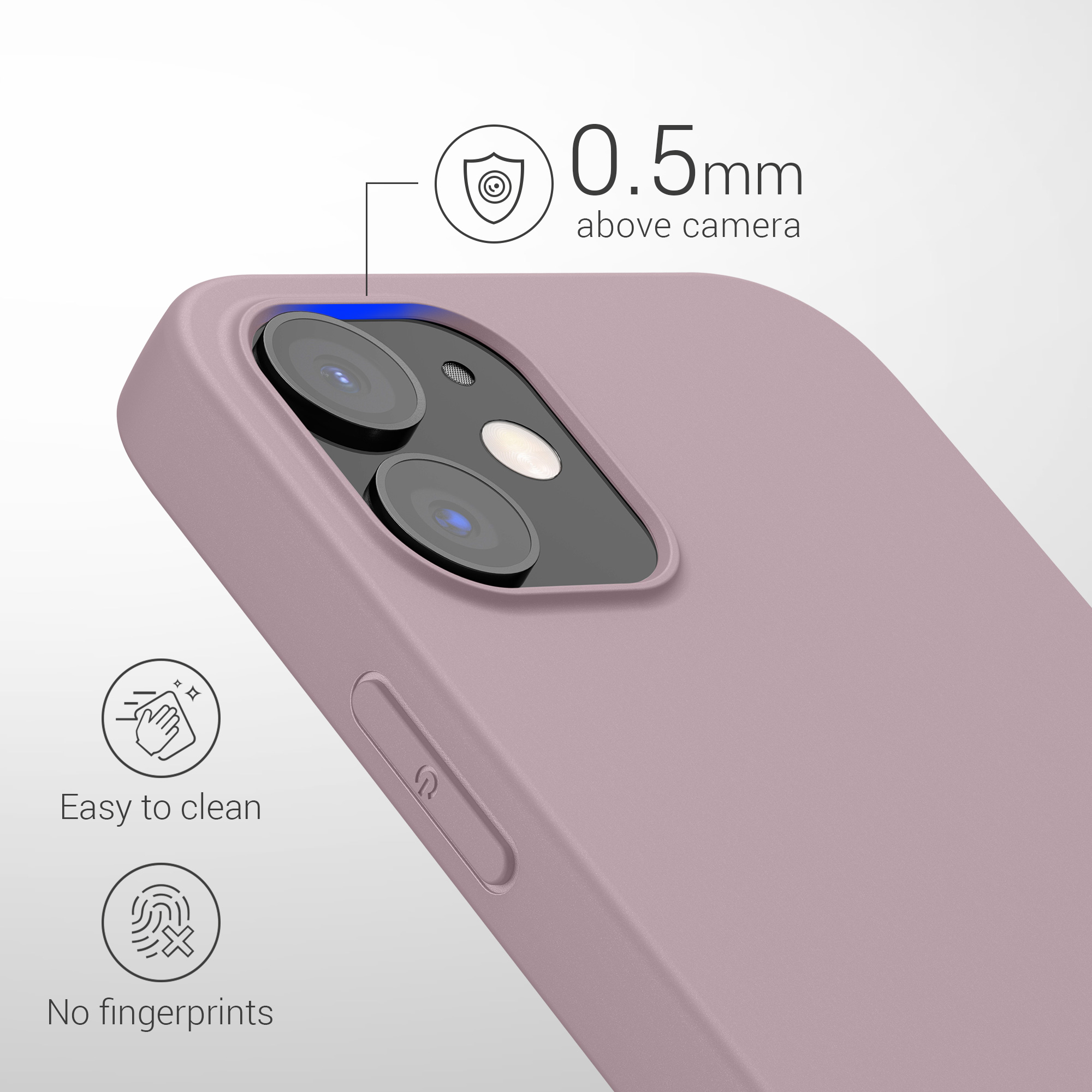 Silikonový kryt kwmobile pro iPhone 12 / iPhone 12 Pro - nude lila