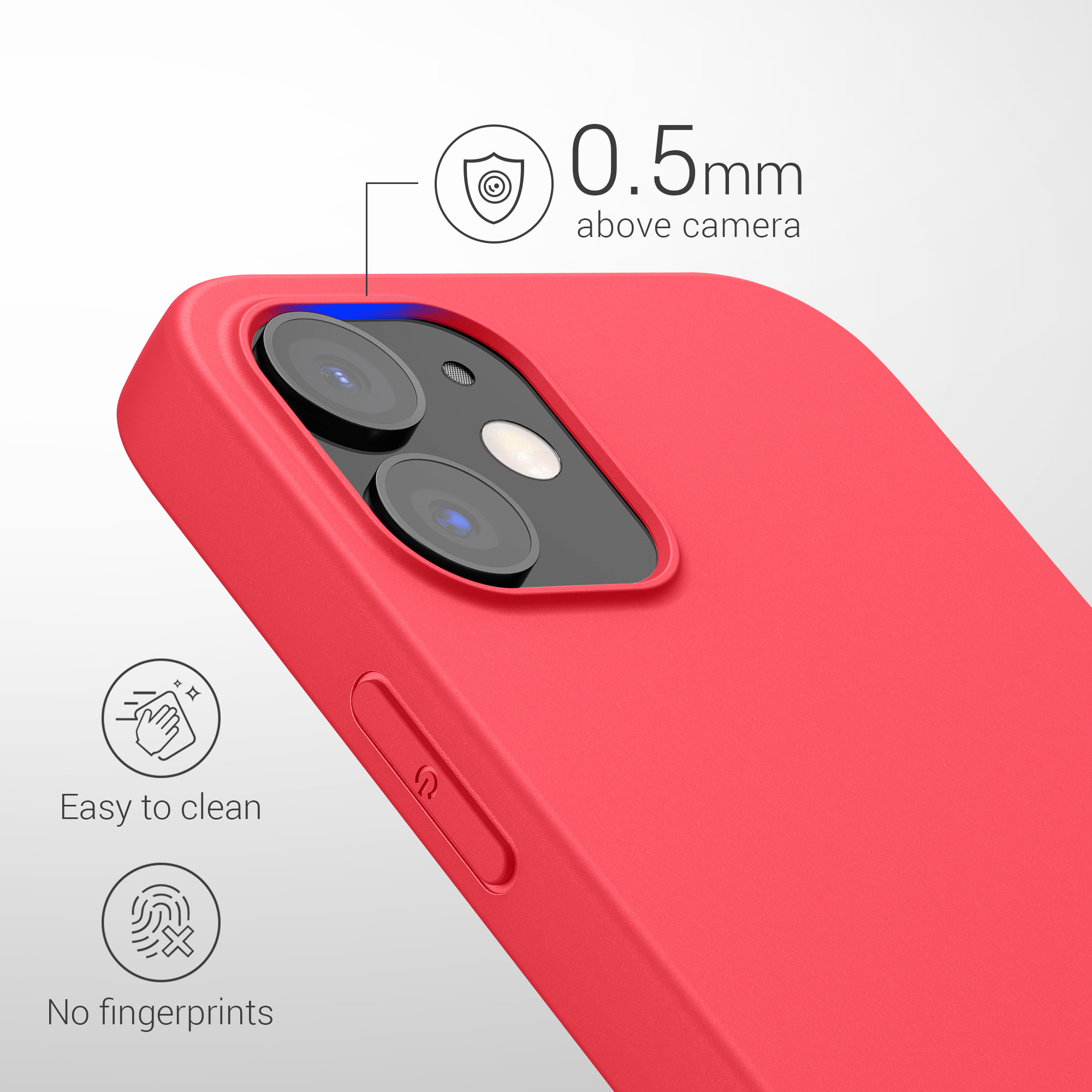 Silikonový kryt kwmobile pro iPhone 12 / iPhone 12 Pro - výrazná růžová