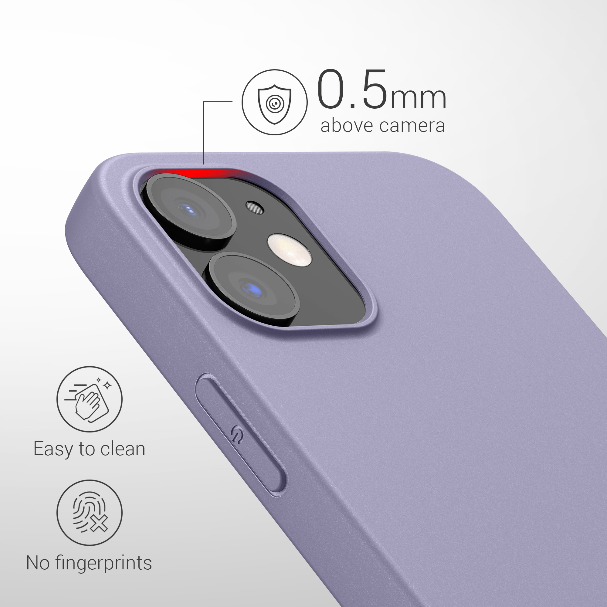 Silikonový kryt kwmobile pro iPhone 12 / iPhone 12 Pro - jemná modro-levandulová