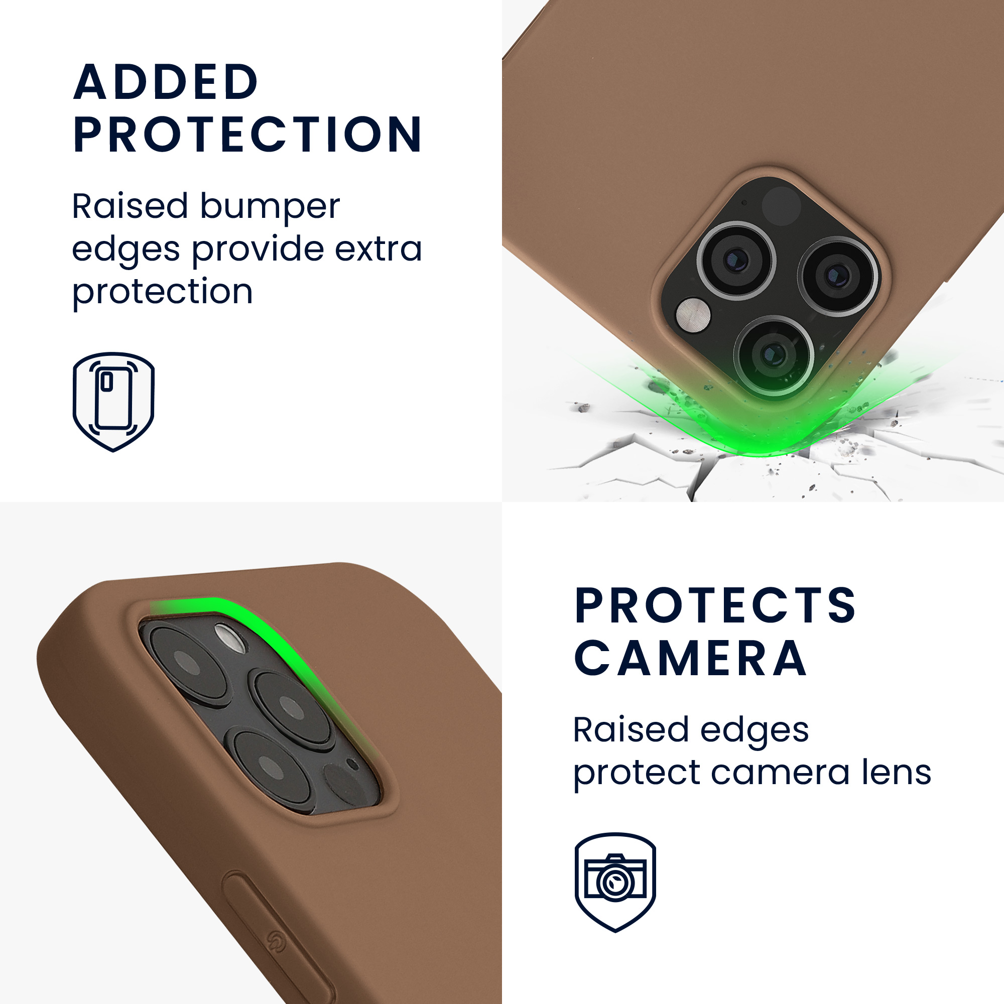 Pouzdro pro Apple iPhone 12 / iPhone 12 Pro kwmobile TPU - kapučínová