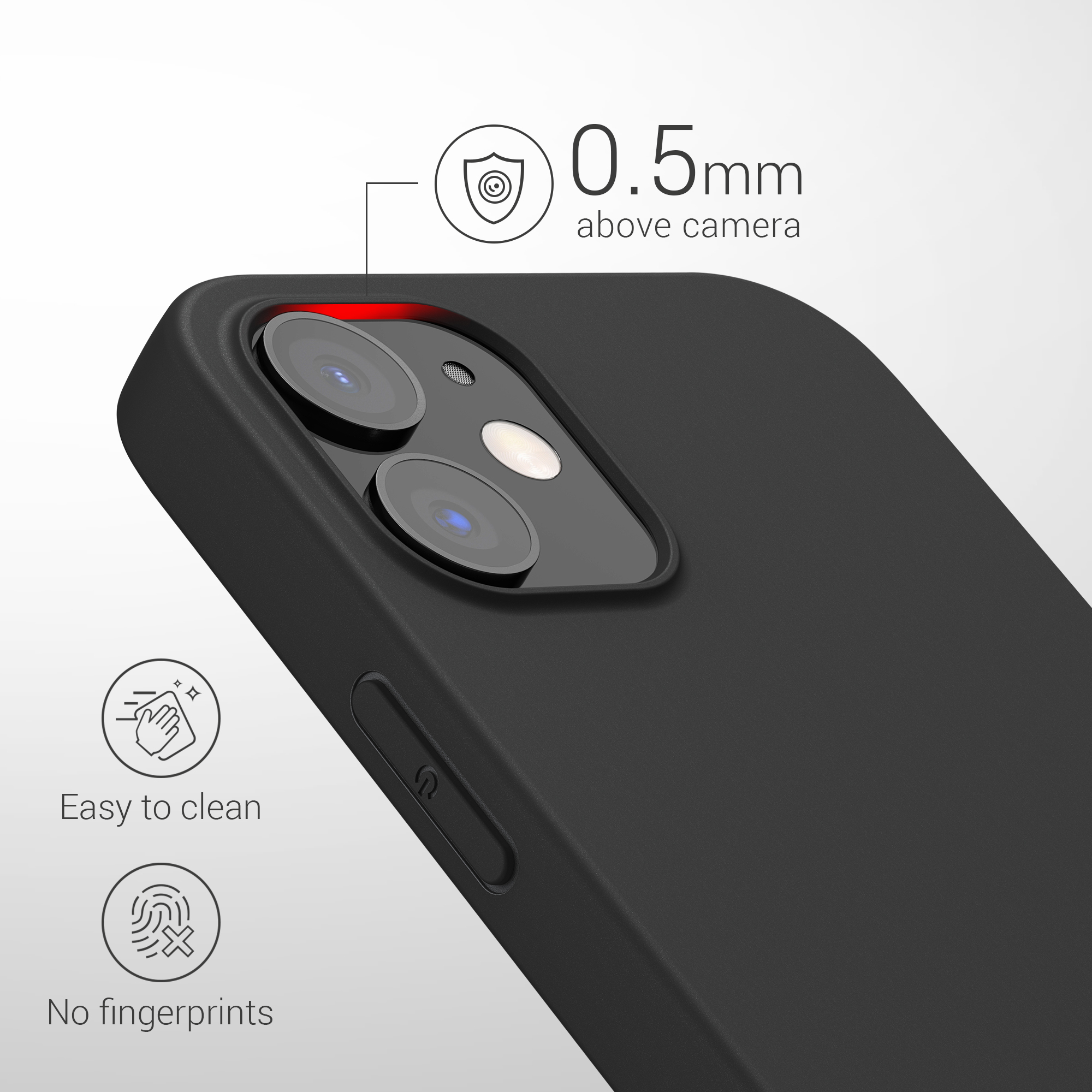 Silikonový kryt kwmobile pro iPhone 12 / iPhone 12 Pro - černá matná