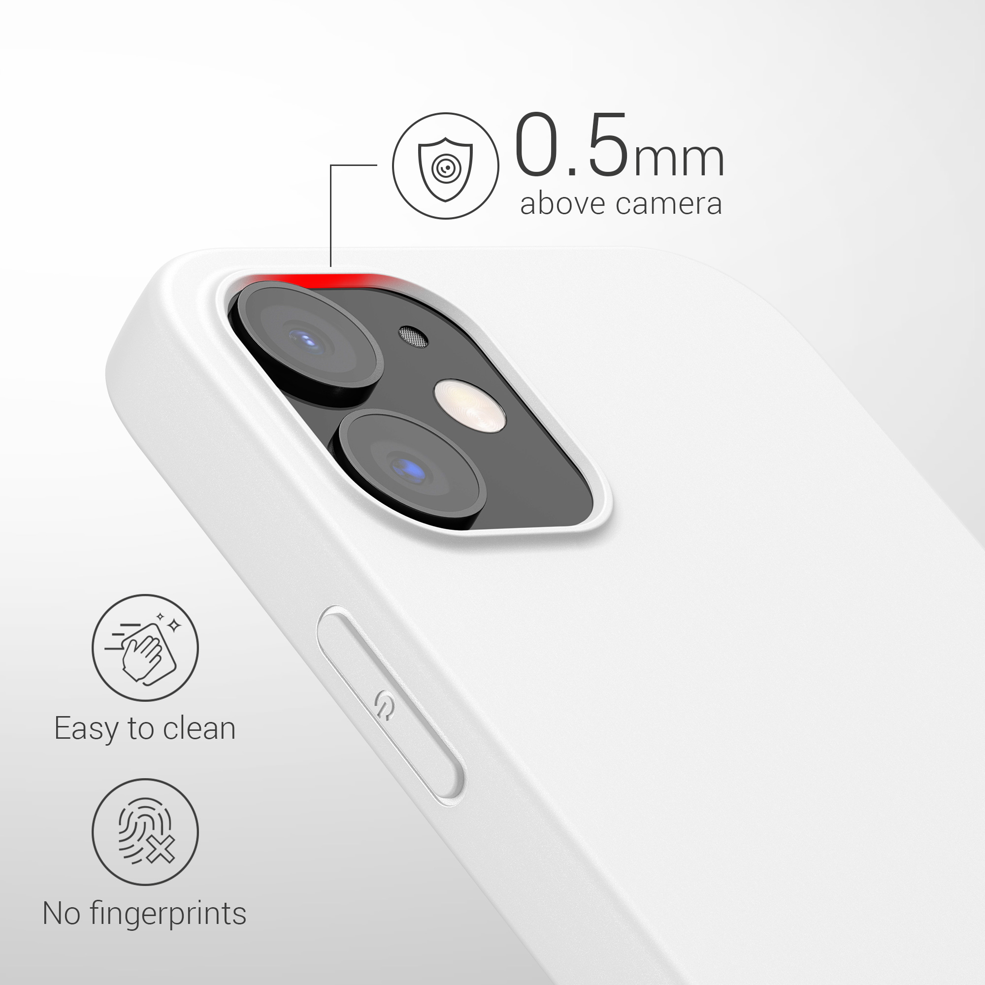 Kryt na mobil kwmobile iPhone 12 / iPhone 12 Pro - matná bílá
