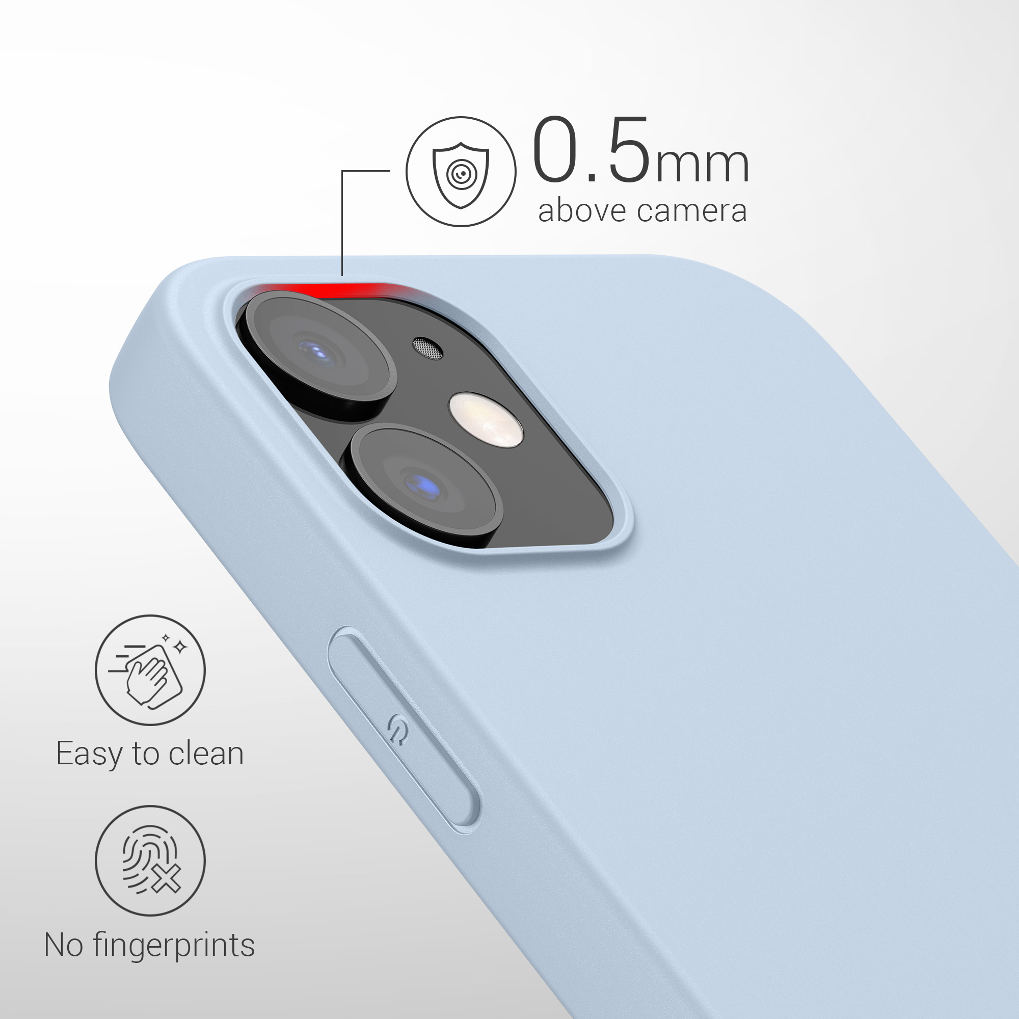 Silikonový kryt kwmobile pro iPhone 12 / iPhone 12 Pro - světle modrá matná