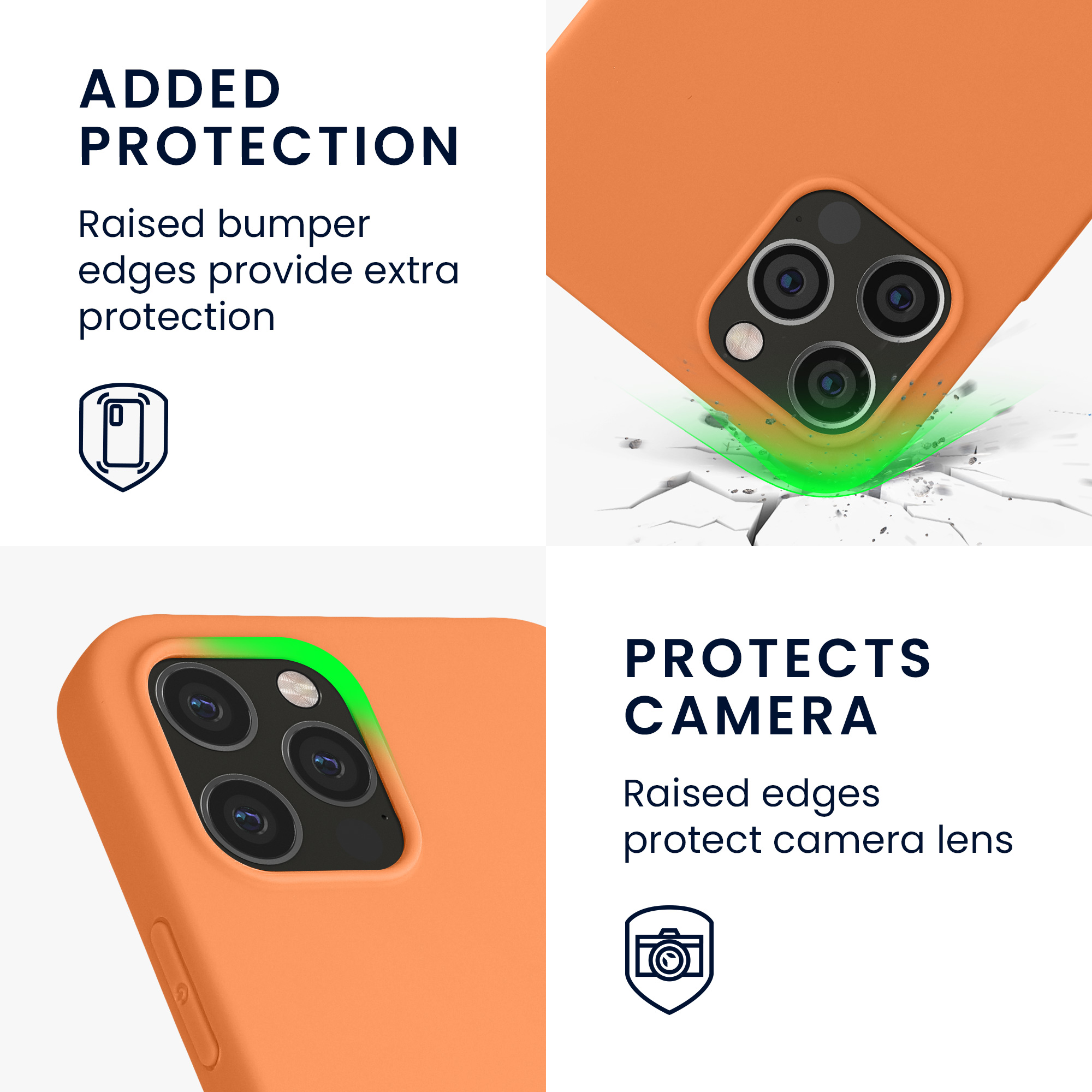 Silikonový kryt kwmobile pro iPhone 12 / iPhone 12 Pro - teplá meruňková