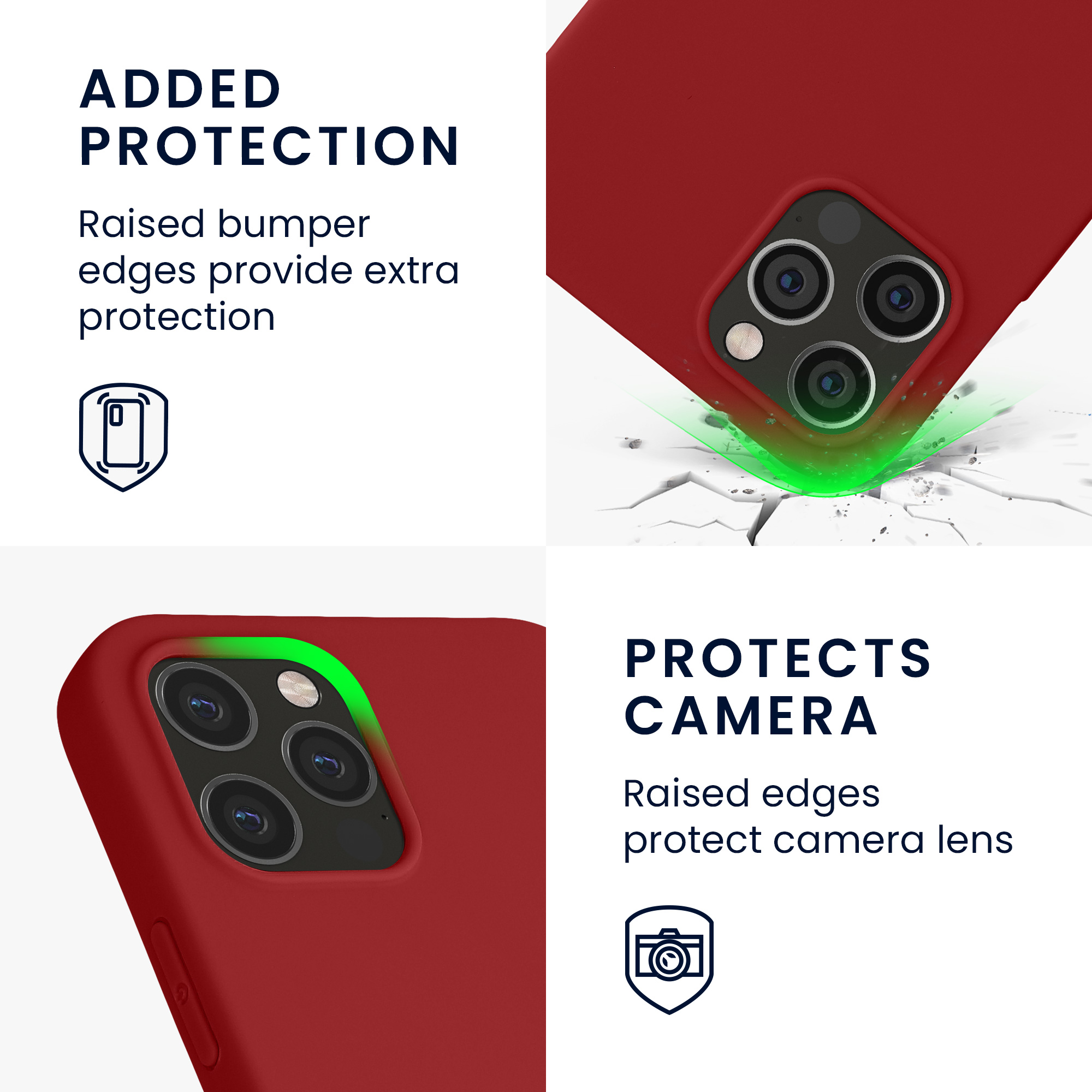 Pouzdro pro Apple iPhone 12 / iPhone 12 Pro kwmobile TPU - rebarborová červená