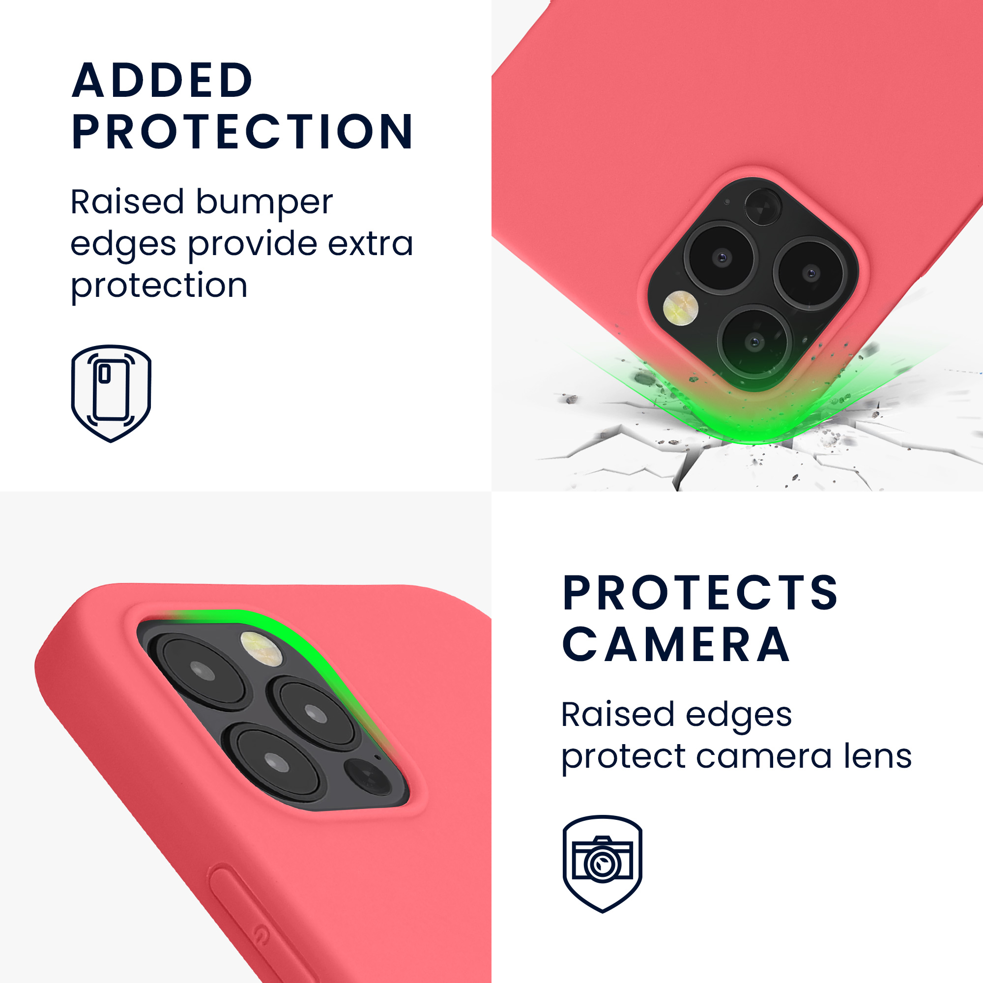 Silikonový kryt kwmobile pro iPhone 12 / iPhone 12 Pro - neonově korálová