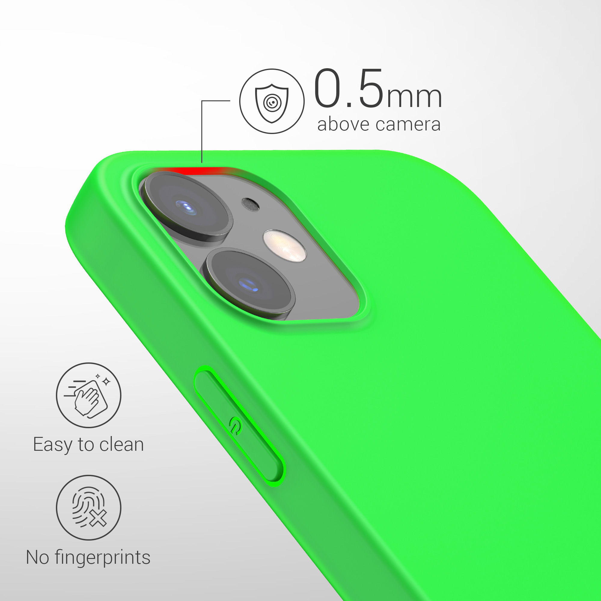 Silikonový kryt kwmobile pro iPhone 12 / iPhone 12 Pro - neonově zelená