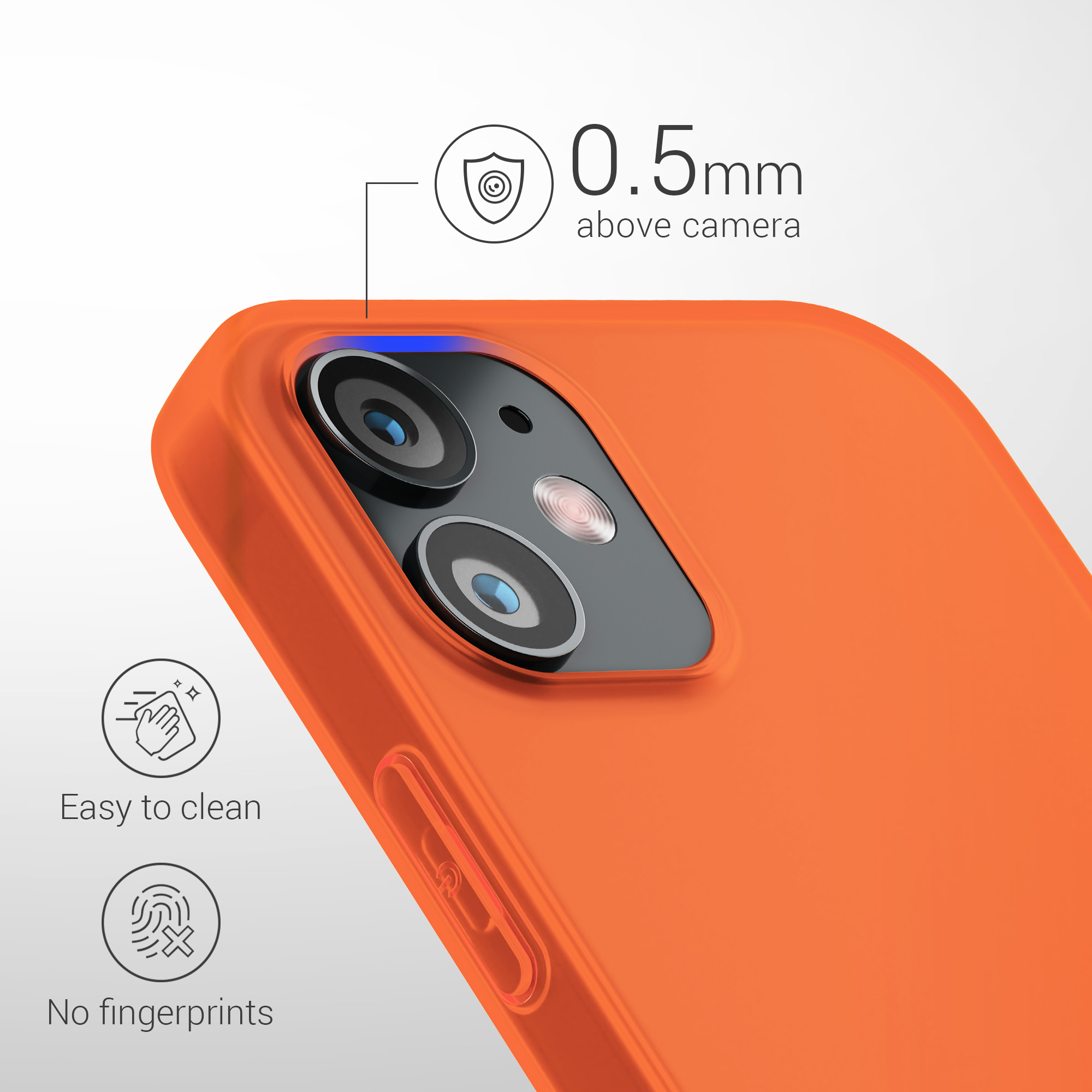 Kryt na mobil kwmobile iPhone 12 / iPhone 12 Pro - neonově oranžová