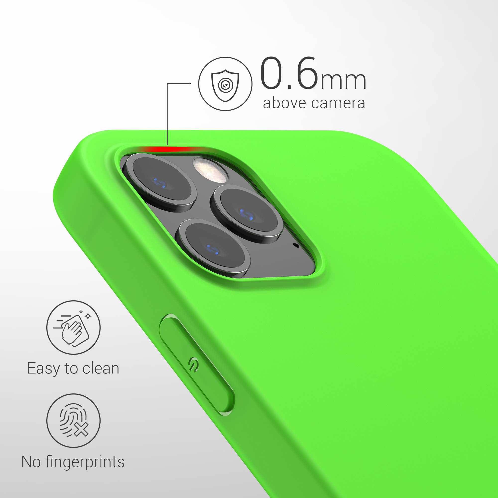 Silikonový kryt kwmobile pro iPhone 12 Pro Max - neonově zelená