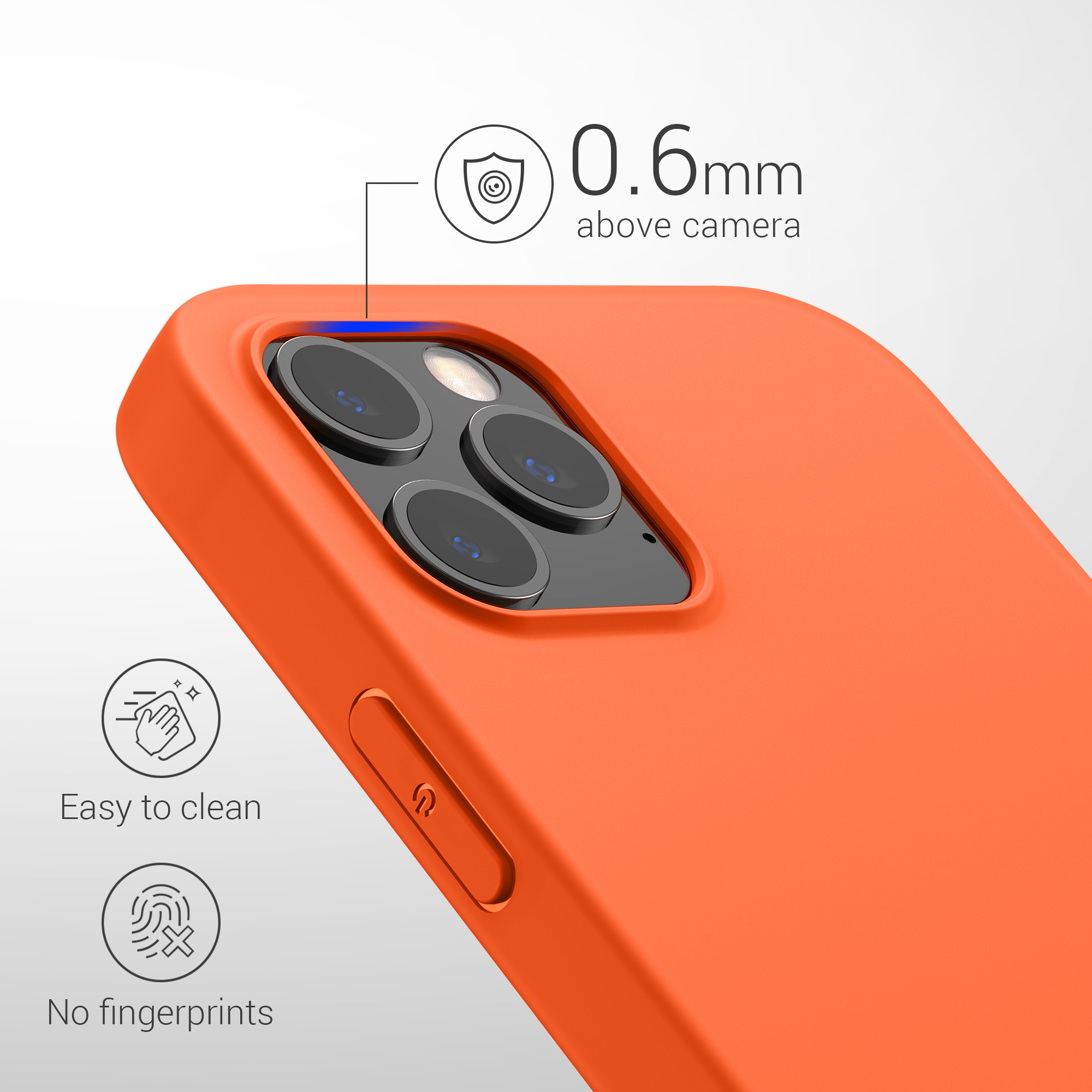 Silikonový kryt kwmobile pro iPhone 12 Pro Max - neonově oranžová