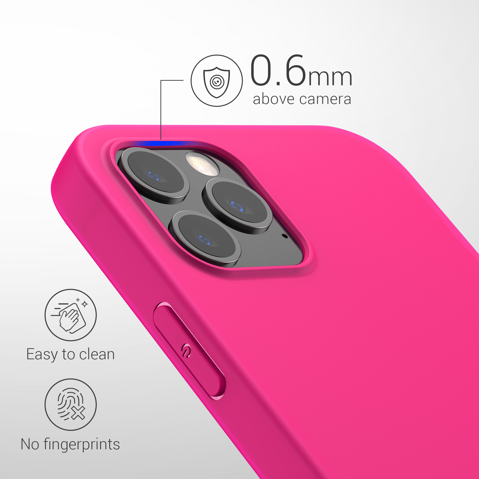 Silikonový kryt kwmobile pro iPhone 12 Pro Max - neonově růžová