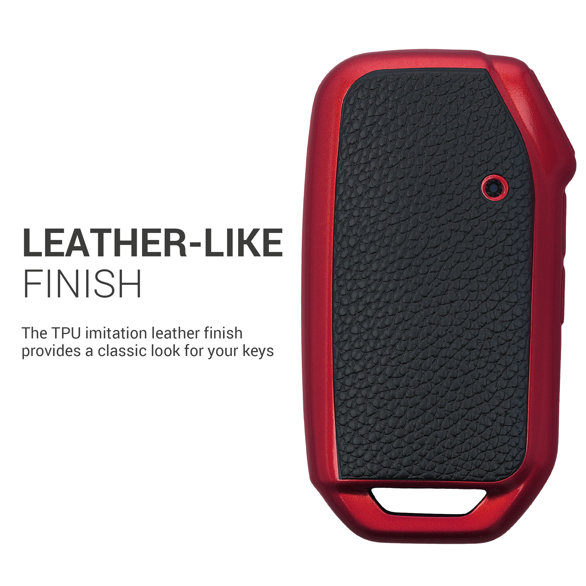 Pouzdro na klíč od auta kwmobile pro Kia 3 Button Car Key Smart Key - červená / černá