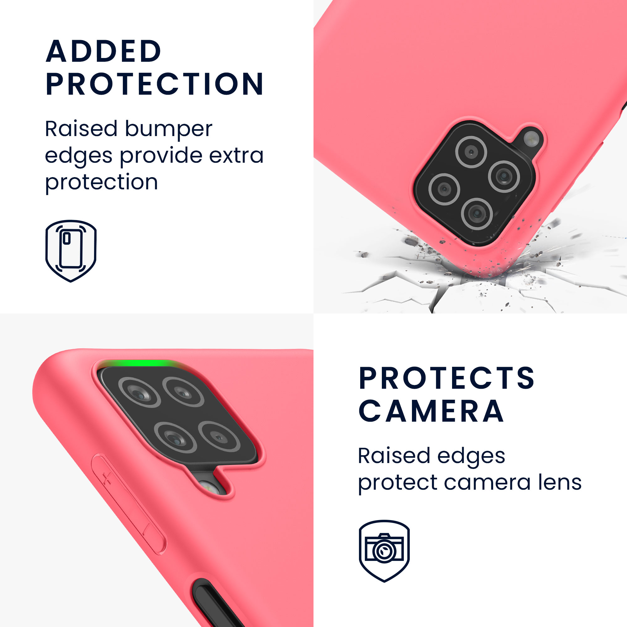 Kryt na mobil Samsung Galaxy A12 kwmobile TPU neonově korálový