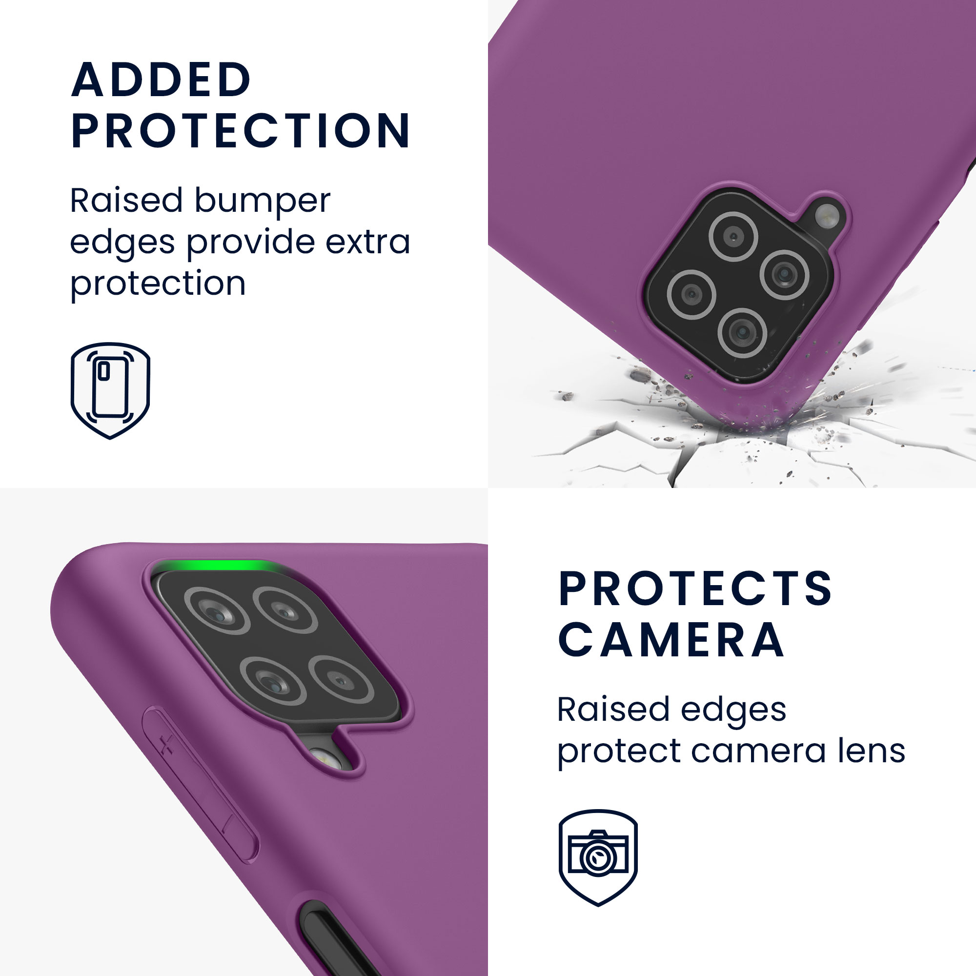 Kryt na mobil Samsung Galaxy A12 kwmobile TPU purpurově fialový