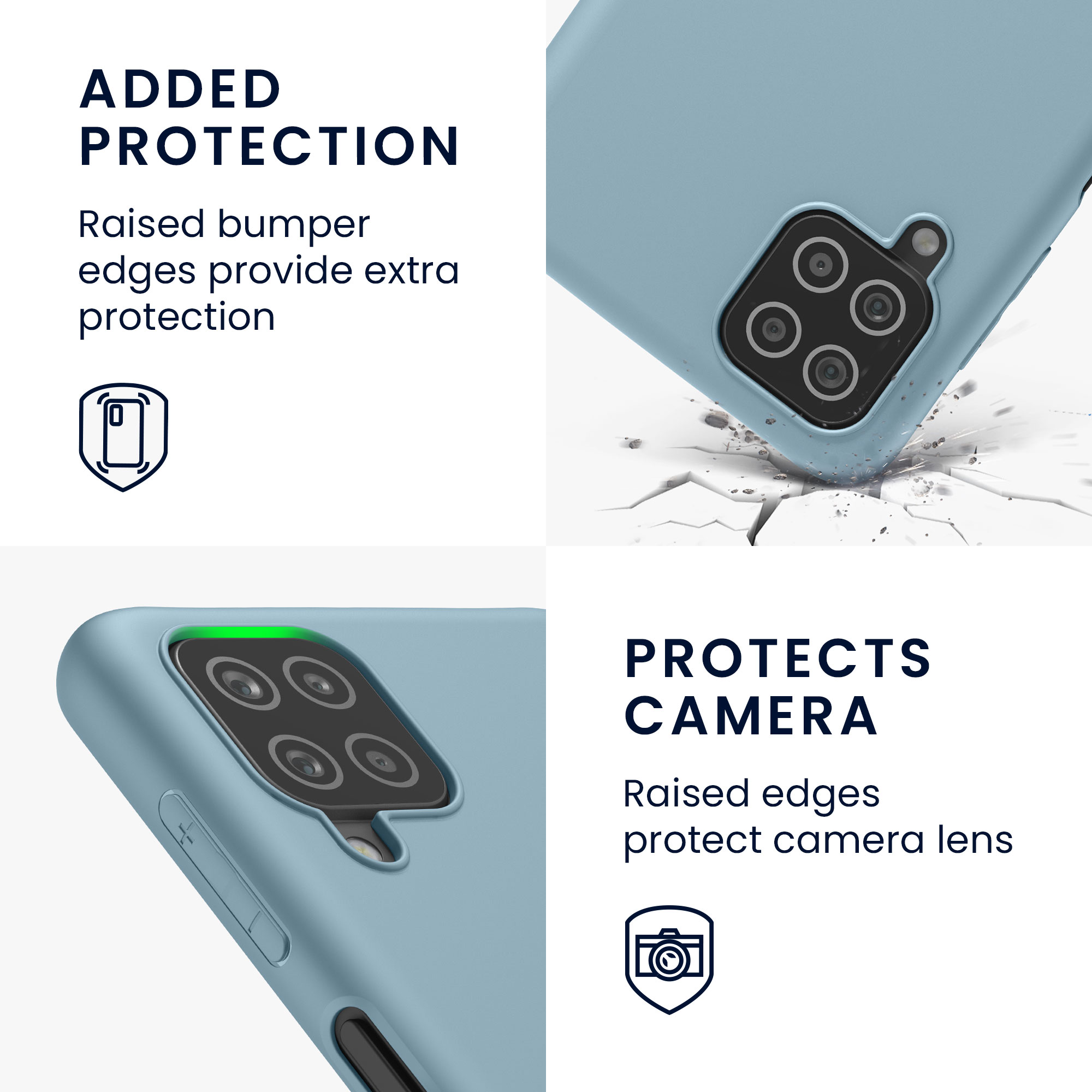 Kryt na mobil Samsung Galaxy A12 kwmobile TPU Arctic Night