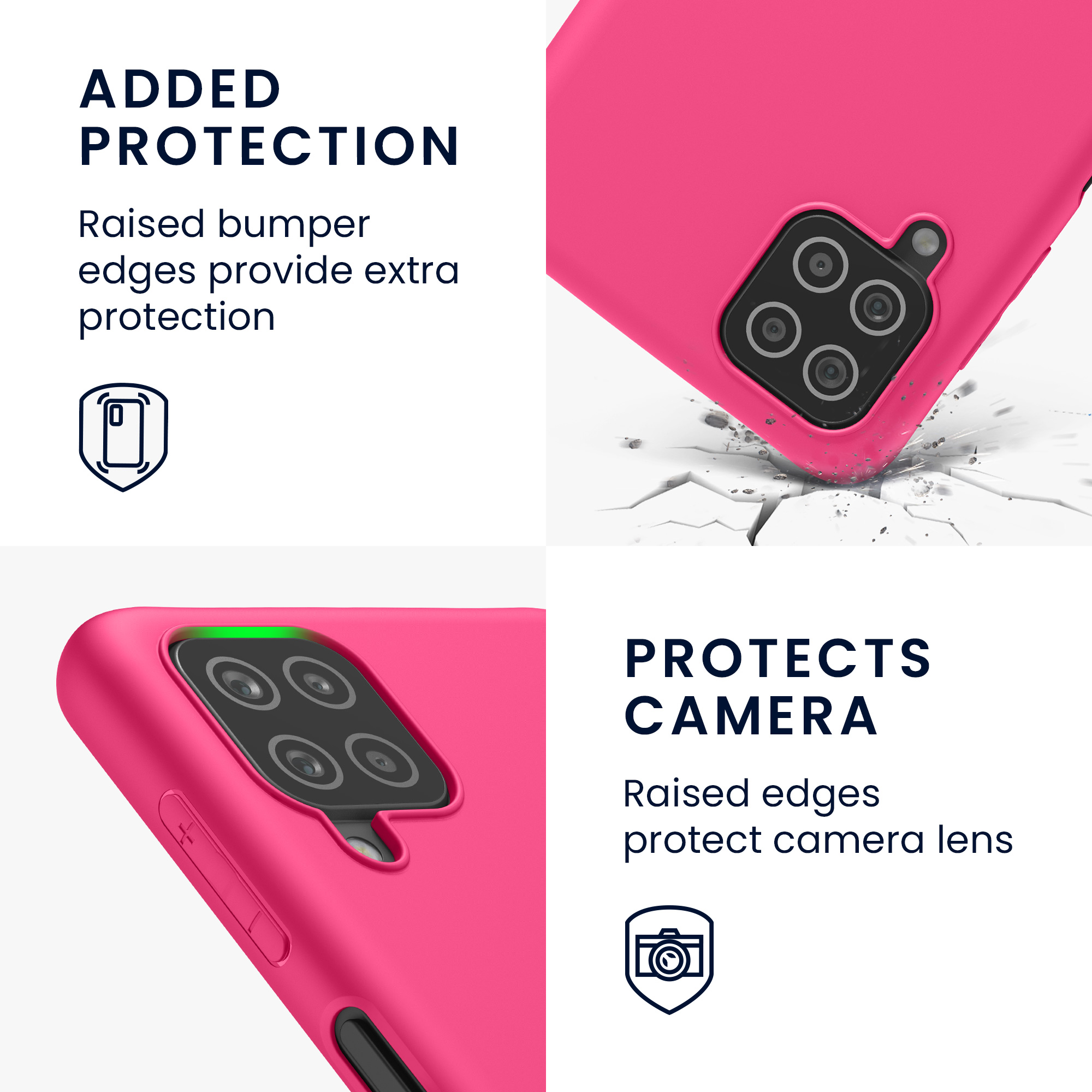 Kryt na mobil Samsung Galaxy A12 kwmobile TPU neonově růžový
