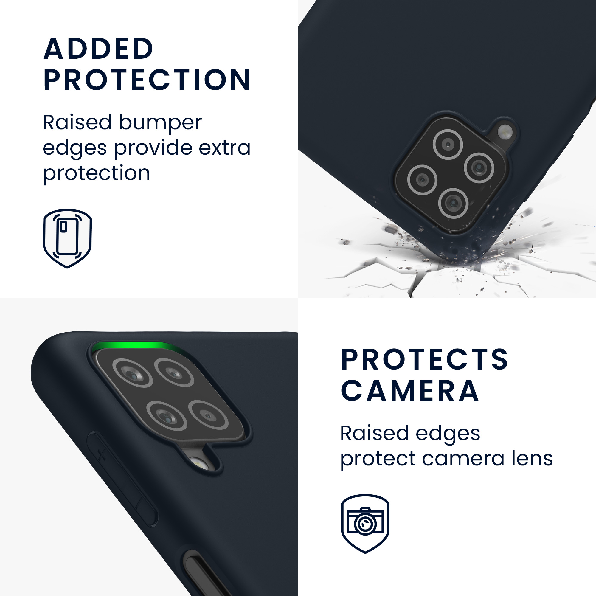 Kryt na mobil Samsung Galaxy A12 kwmobile TPU tmavě modrý
