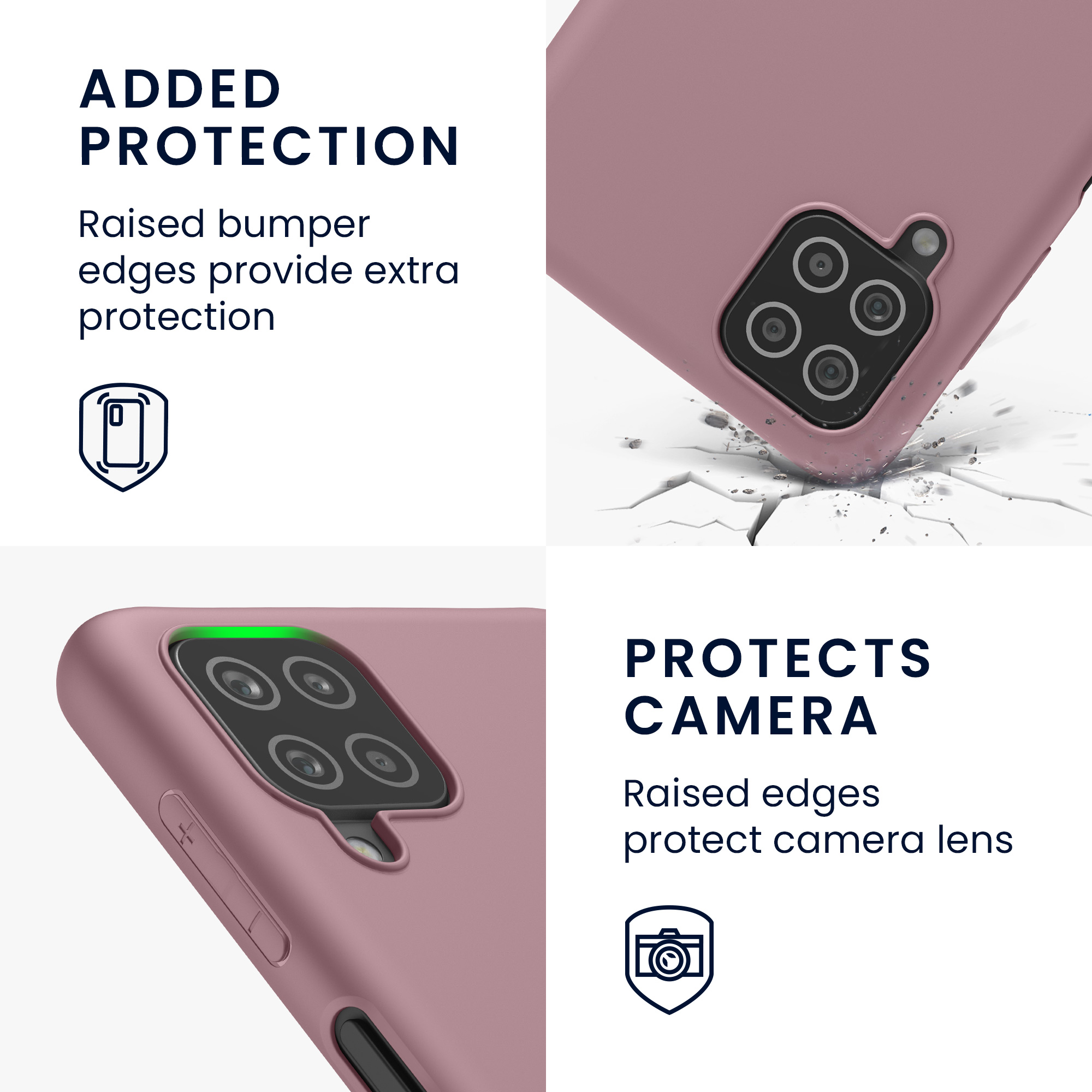Kryt na mobil Samsung Galaxy A12 kwmobile TPU pudrově růžový