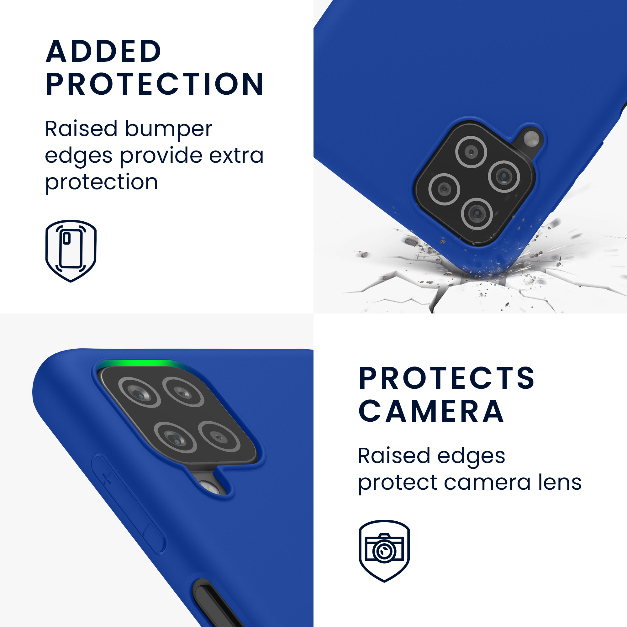Kryt na mobil Samsung Galaxy A12 kwmobile TPU baltsky modrý