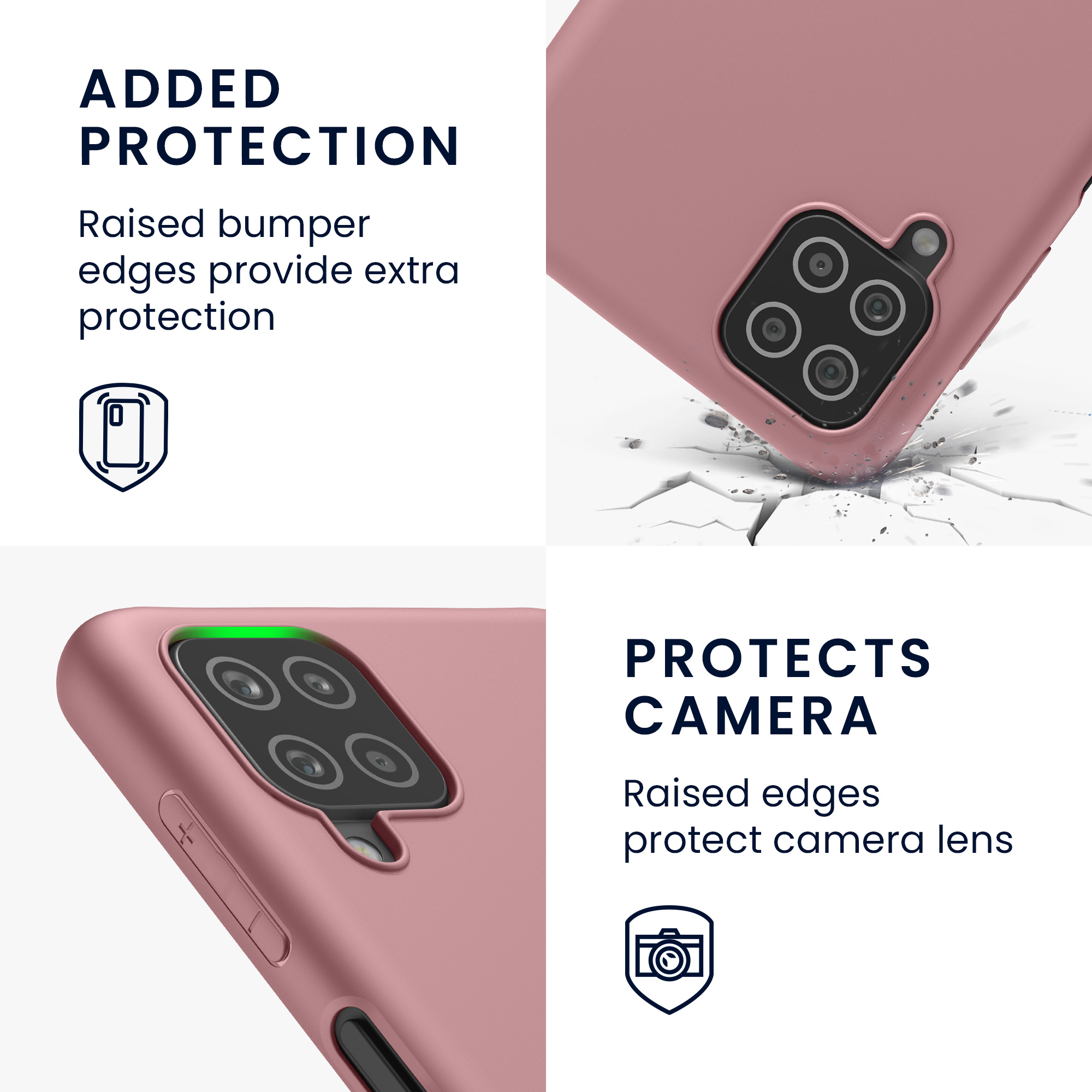 Kryt na mobil Samsung Galaxy A12 kwmobile TPU matně starorůžový