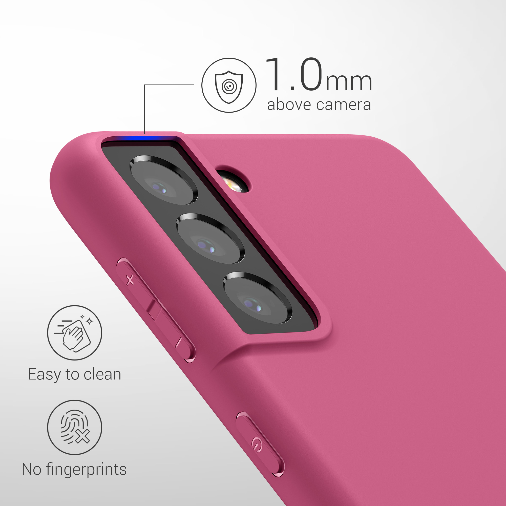 Kryt na mobil Samsung Galaxy S21 kwmobile TPU Fuchsia Matte