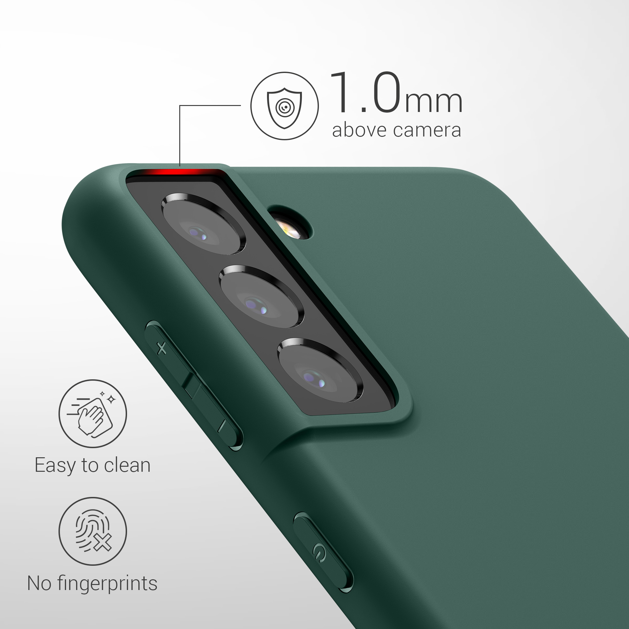 Kryt na mobil Samsung Galaxy S21 kwmobile TPU mechově zelený