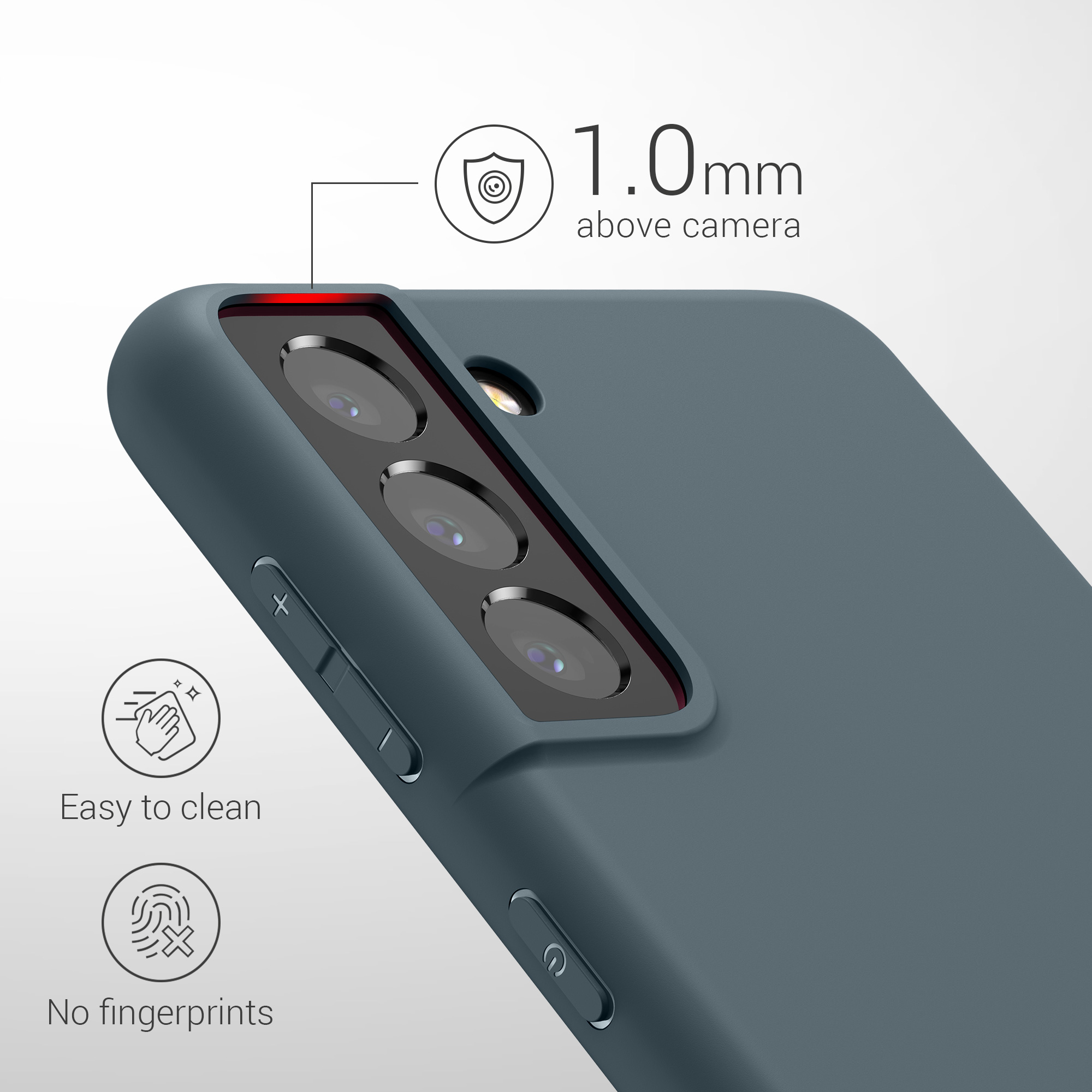 Kryt na mobil Galaxy S21 kwmobile Soft Cover tmavě šedá Dark Slate
