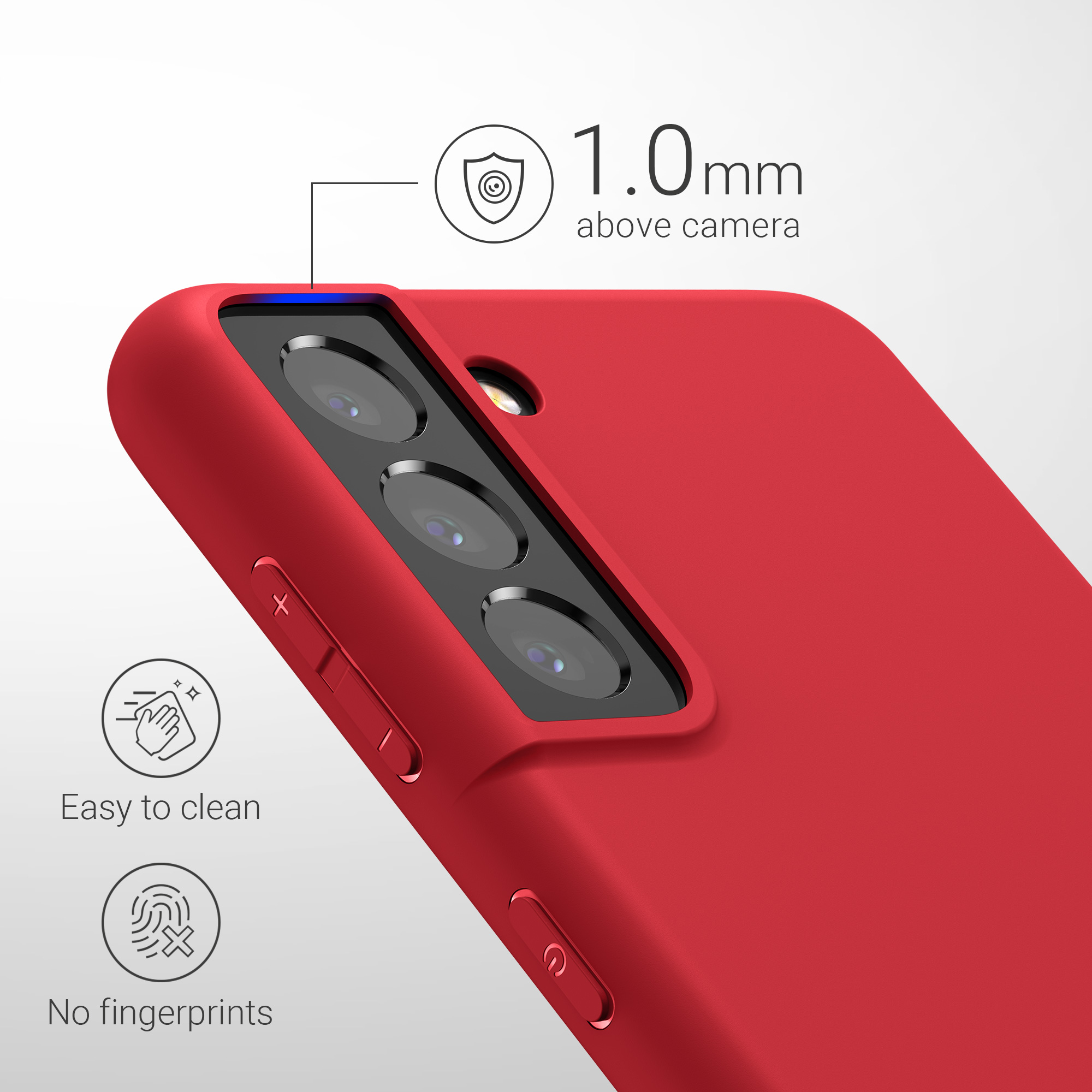 Kryt na mobil Samsung Galaxy S21 kwmobile TPU klasicky červený