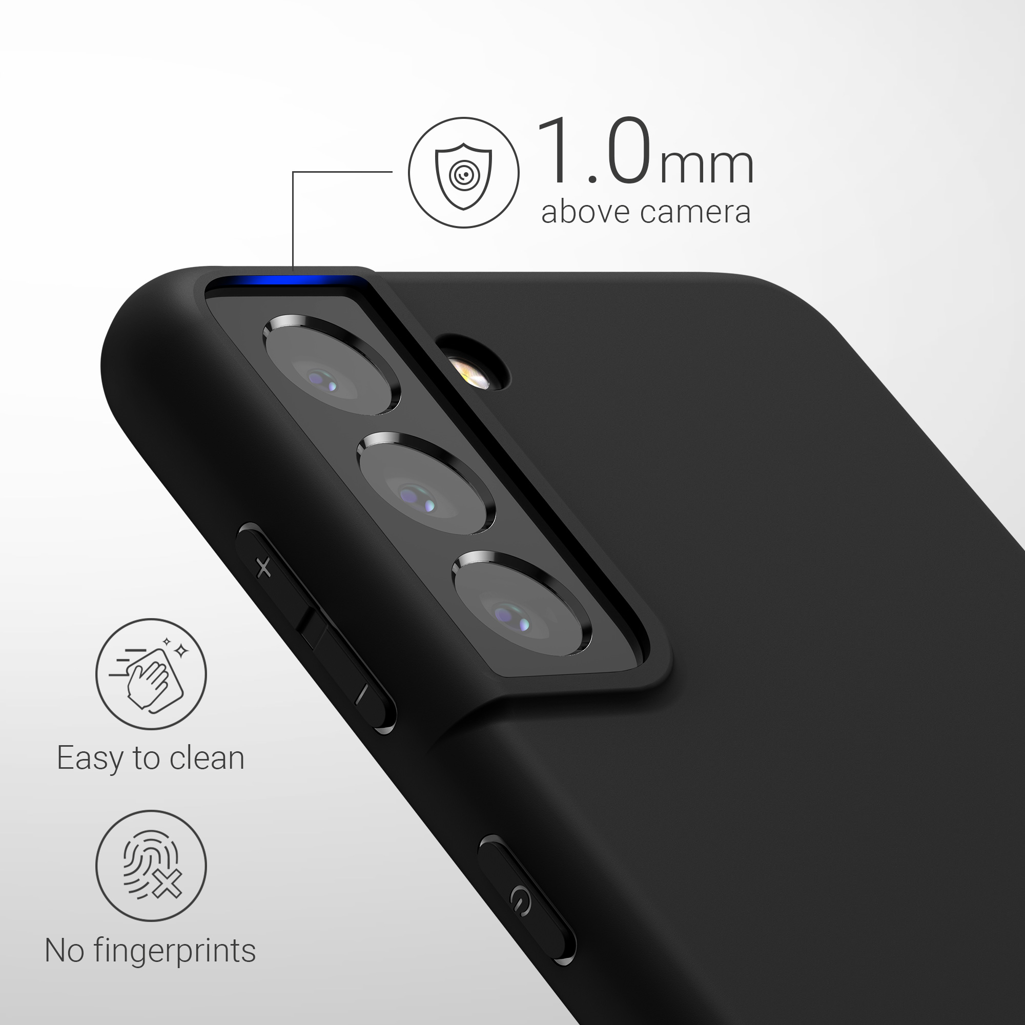 Kryt na mobil Samsung Galaxy S21 kwmobile TPU matně černý