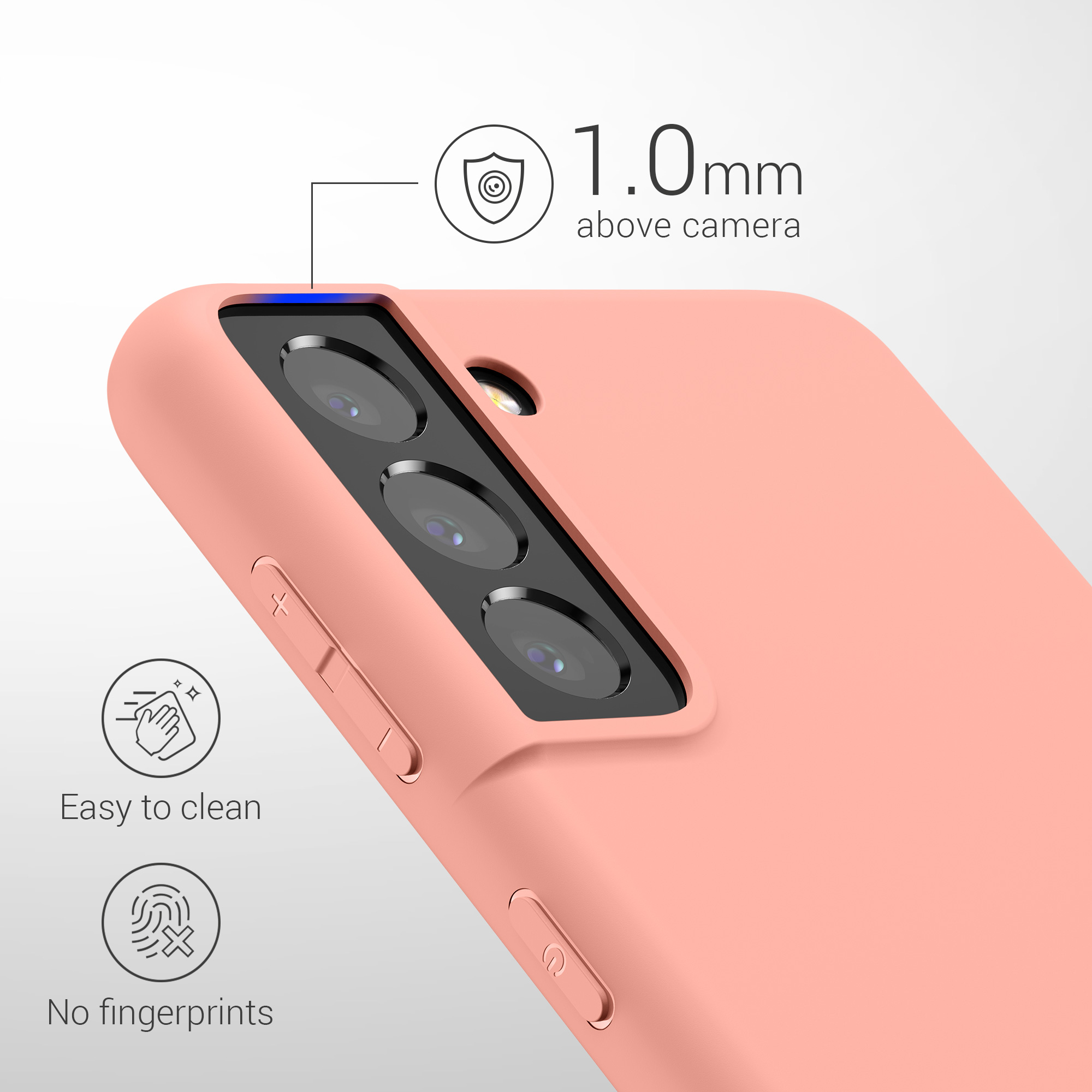 Kryt na mobil Samsung Galaxy S21 kwmobile TPU matně korálový