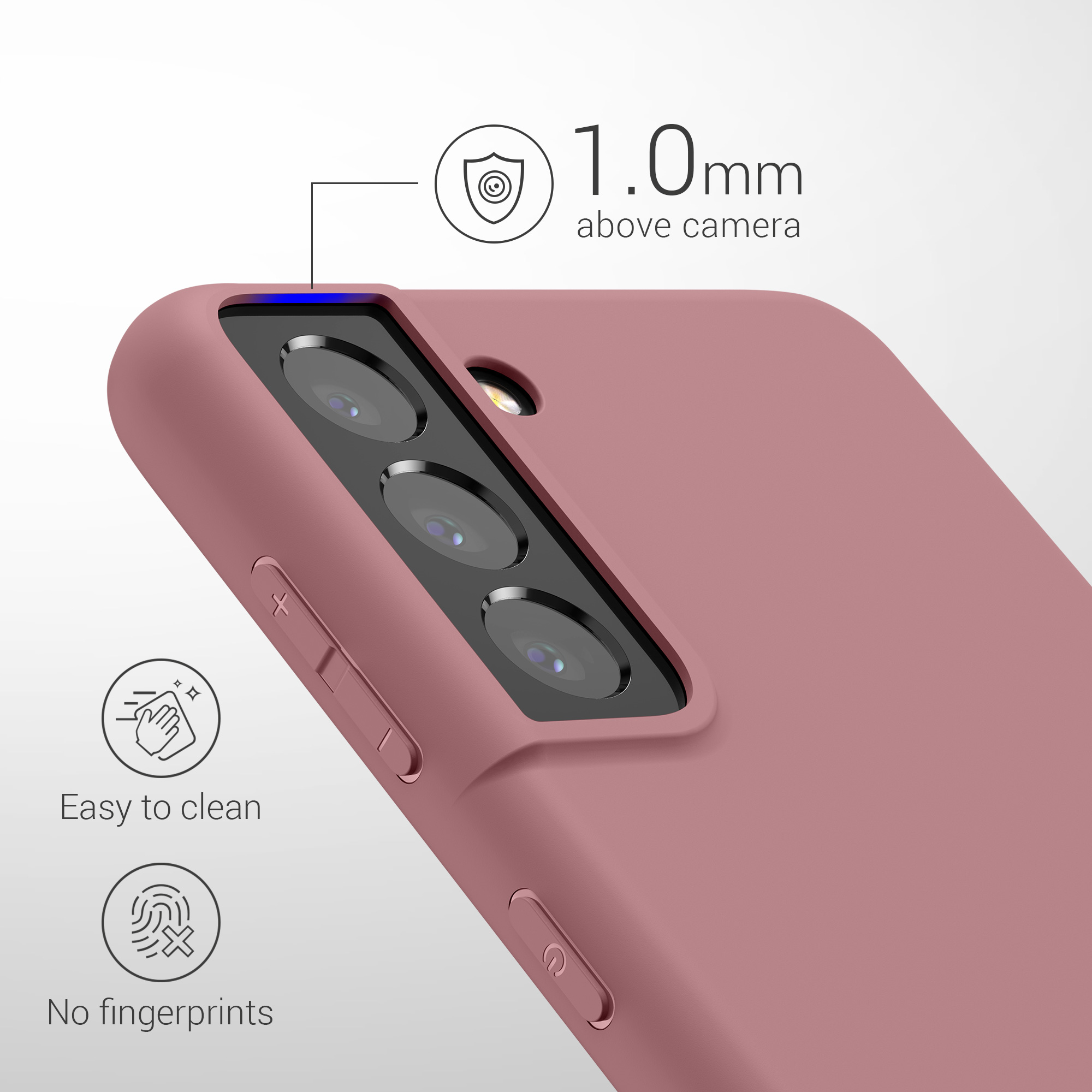 Kryt na mobil Samsung Galaxy S21 kwmobile TPU pudrově růžový
