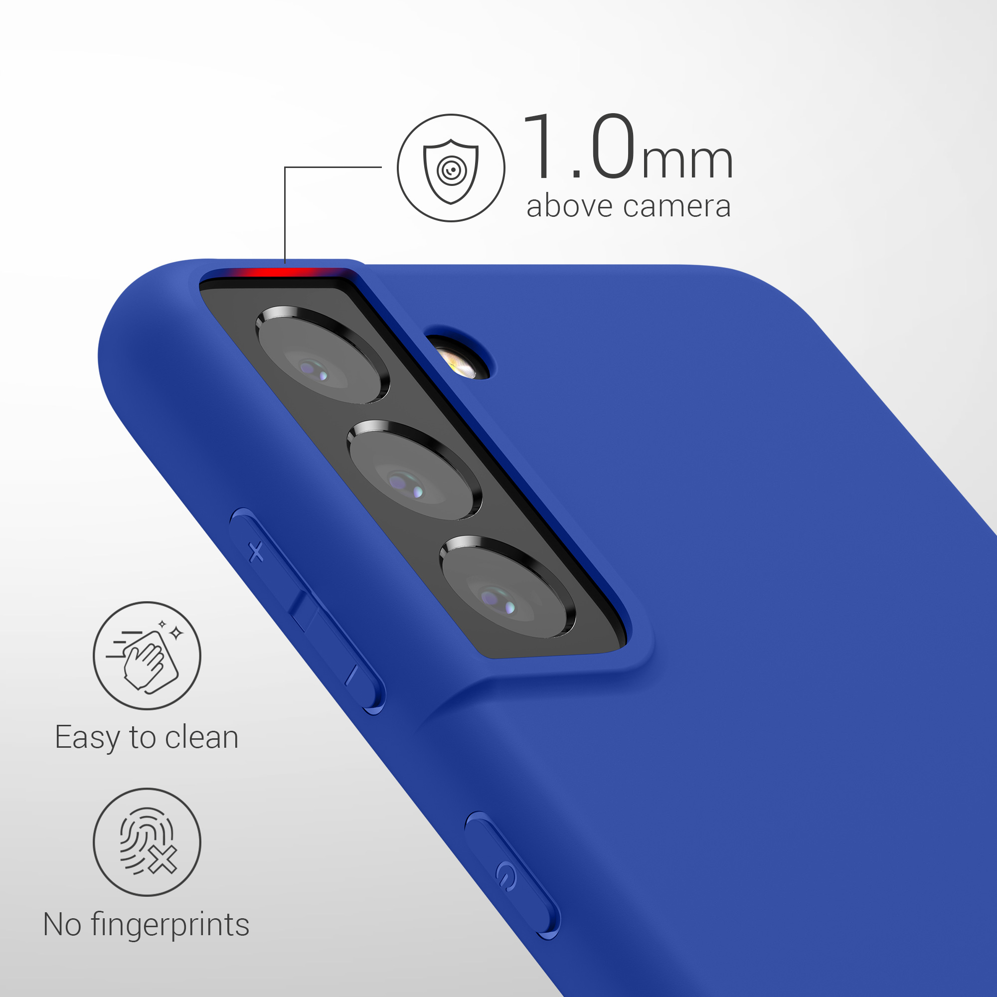 Kryt na mobil Galaxy S21 kwmobile Soft Cover baltská modrá