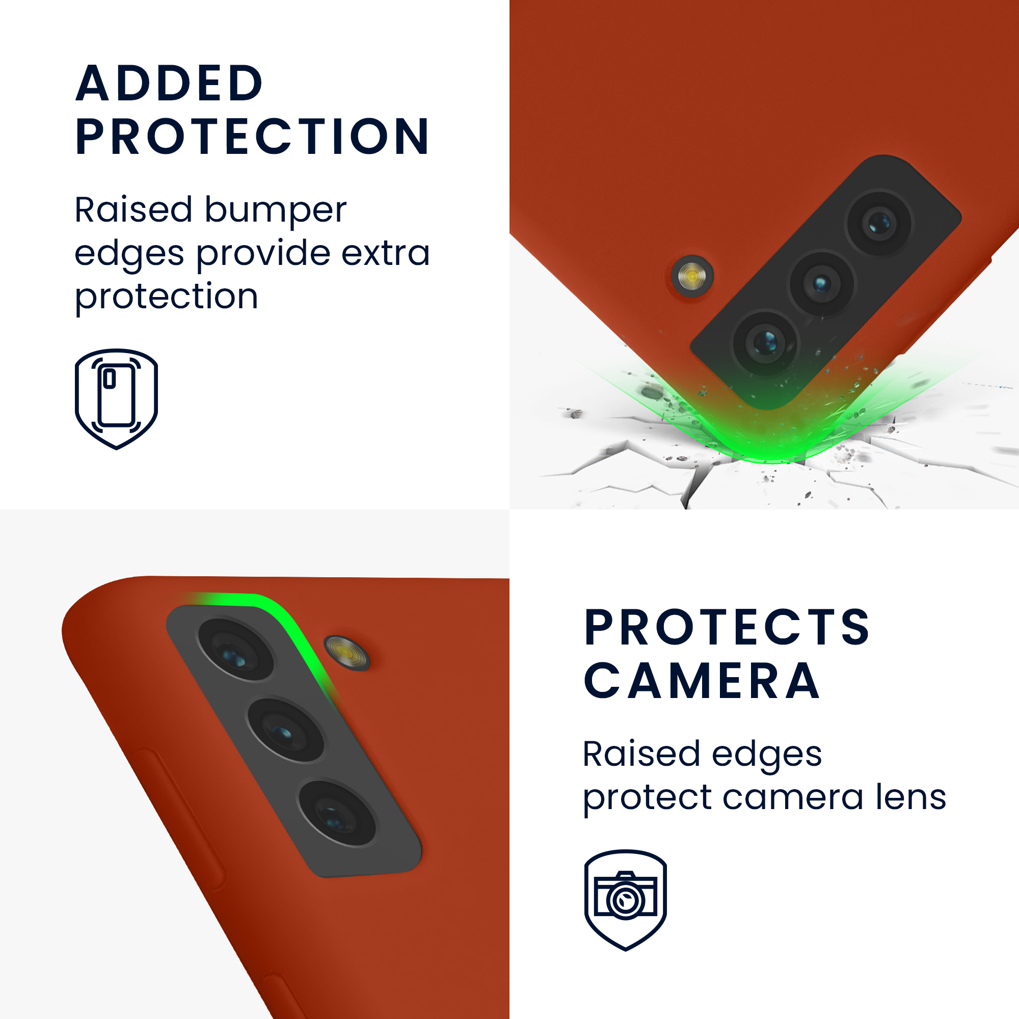 Kryt na mobil Galaxy S21+ kwmobile Soft Cover rezavě oranžová