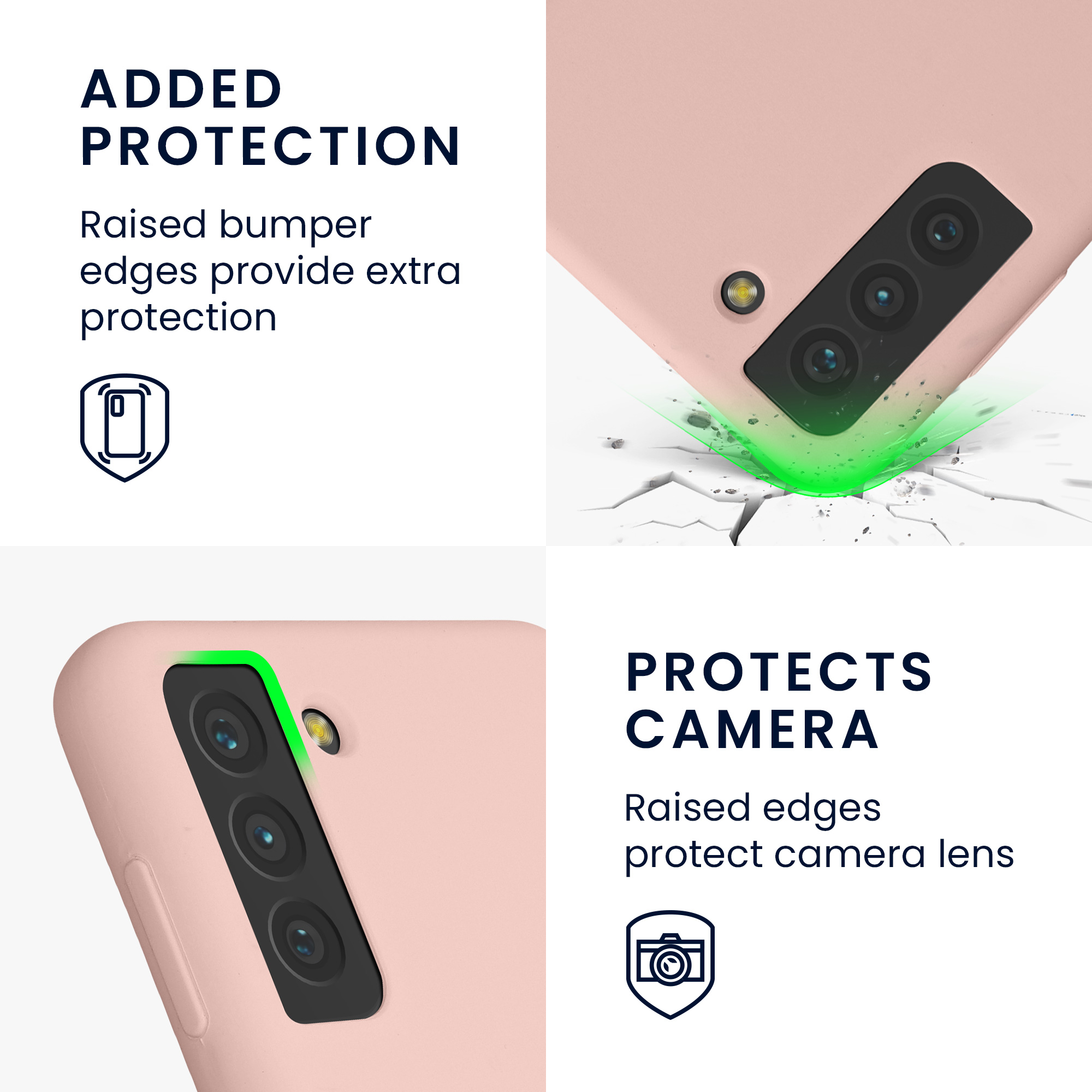 Pouzdro pro Samsung Galaxy S21 Plus kwmobile silikonové - matná starorůžová