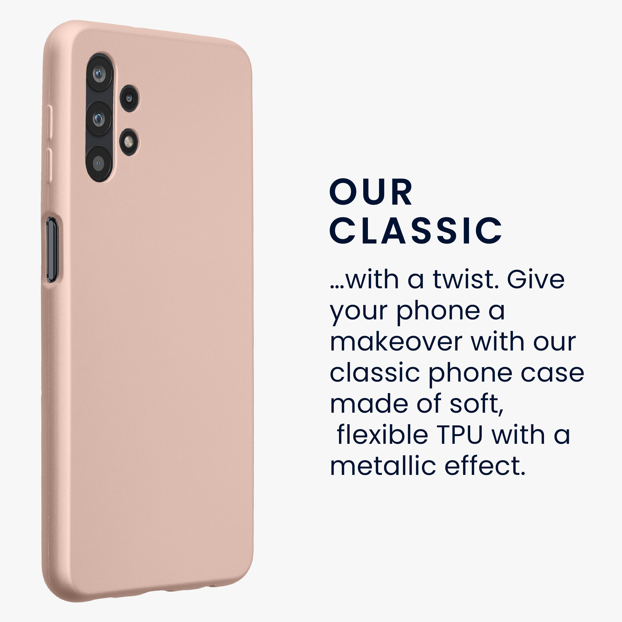 Kryt na mobil Samsung Galaxy A32 5G kwmobile TPU metalický Metalická růžová zlatá