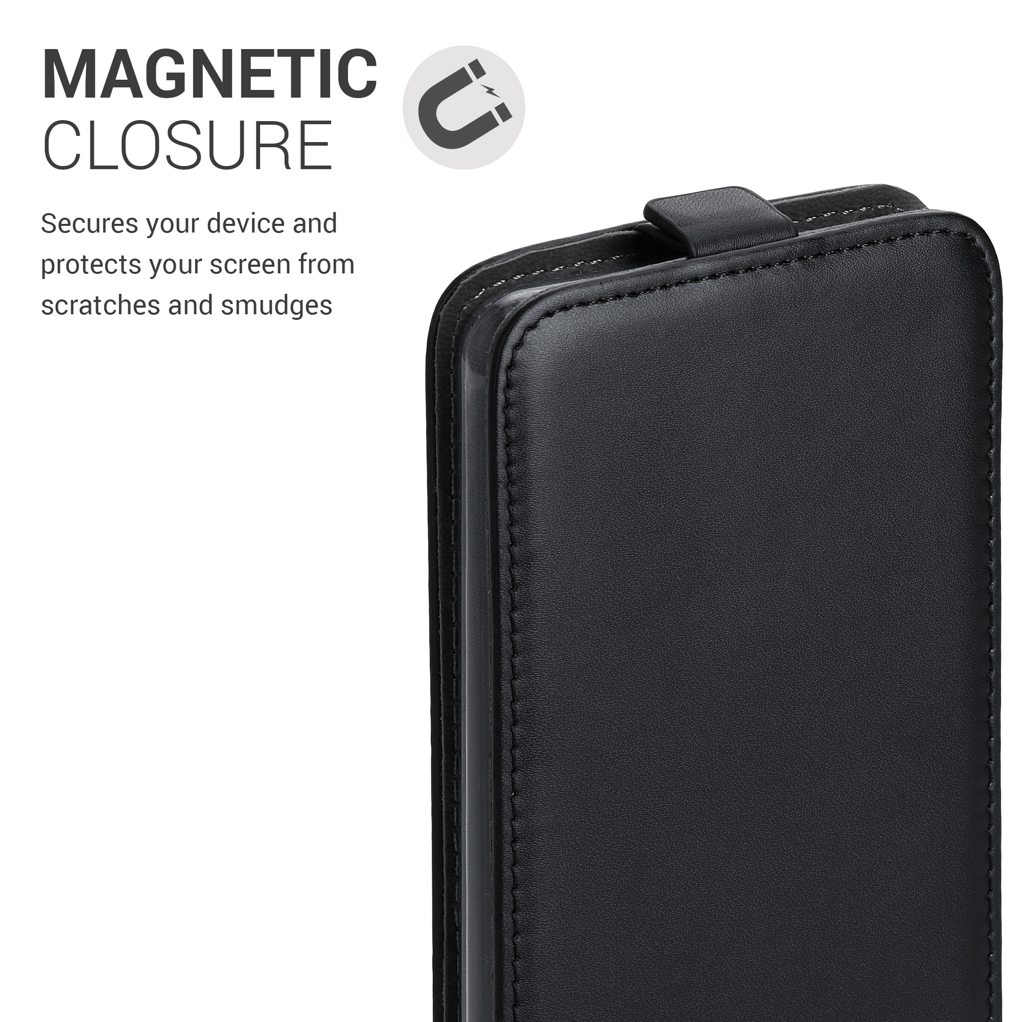 Flip pouzdro Samsung Galaxy A32 5G kwmobile PU kůže vertikální s magnetem Černá