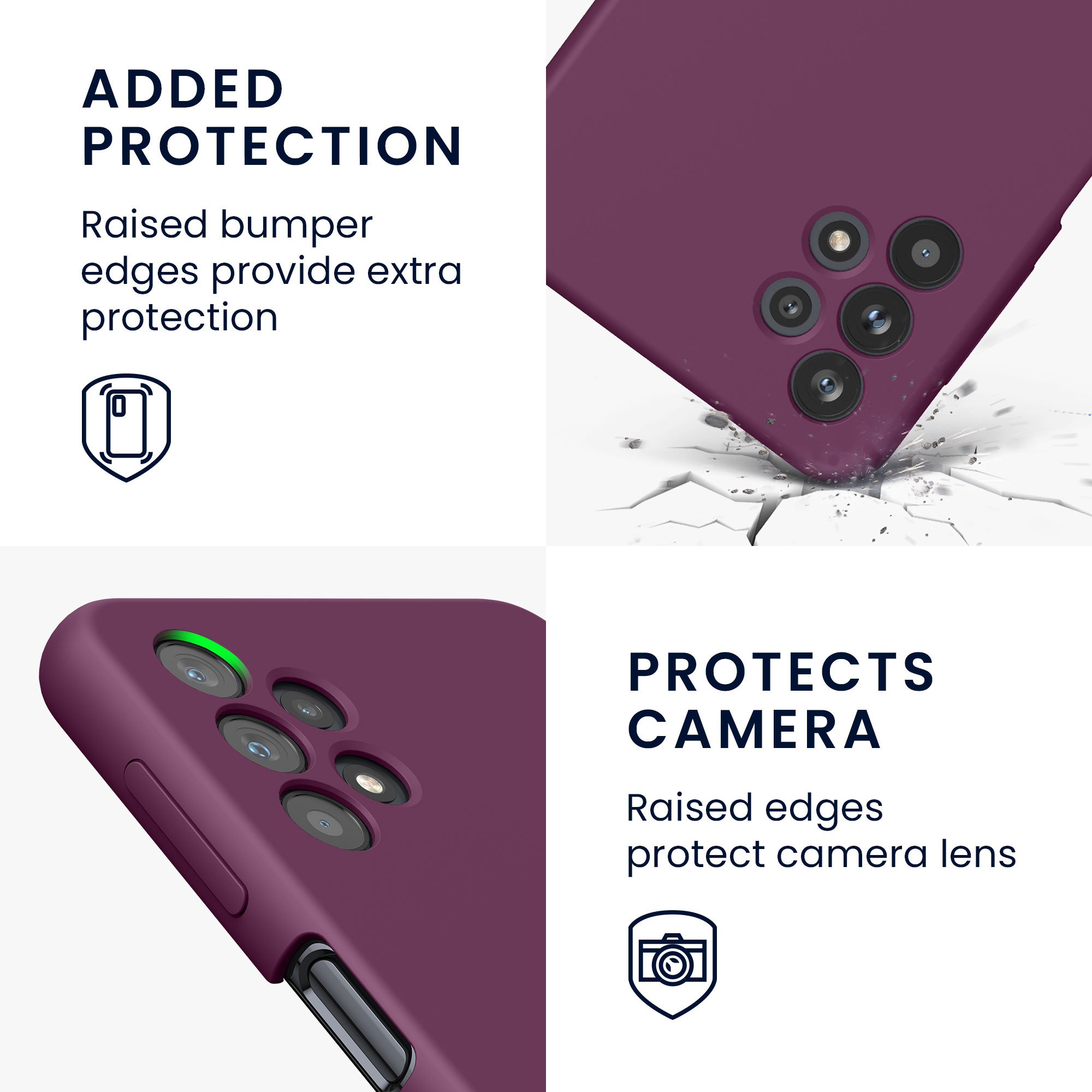 Kryt na mobil Samsung Galaxy A32 5G kwmobile TPU Bordeaux fialová