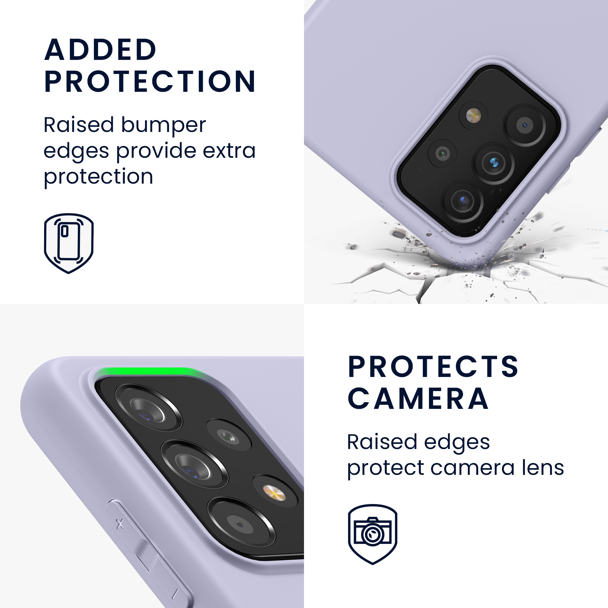 Kryt na mobil Samsung Galaxy A52 / A52 5G / A52s 5G kwmobile TPU Levandulová