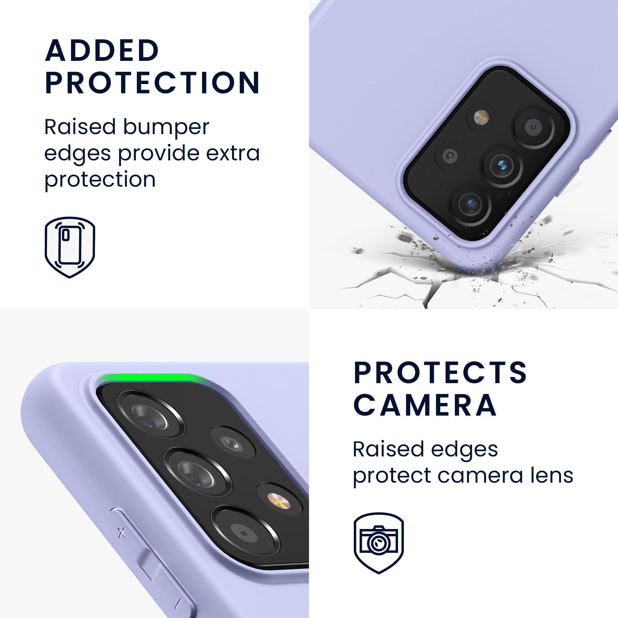 Kryt na mobil Samsung Galaxy A52 / A52 5G / A52s 5G kwmobile TPU Světlá levandule