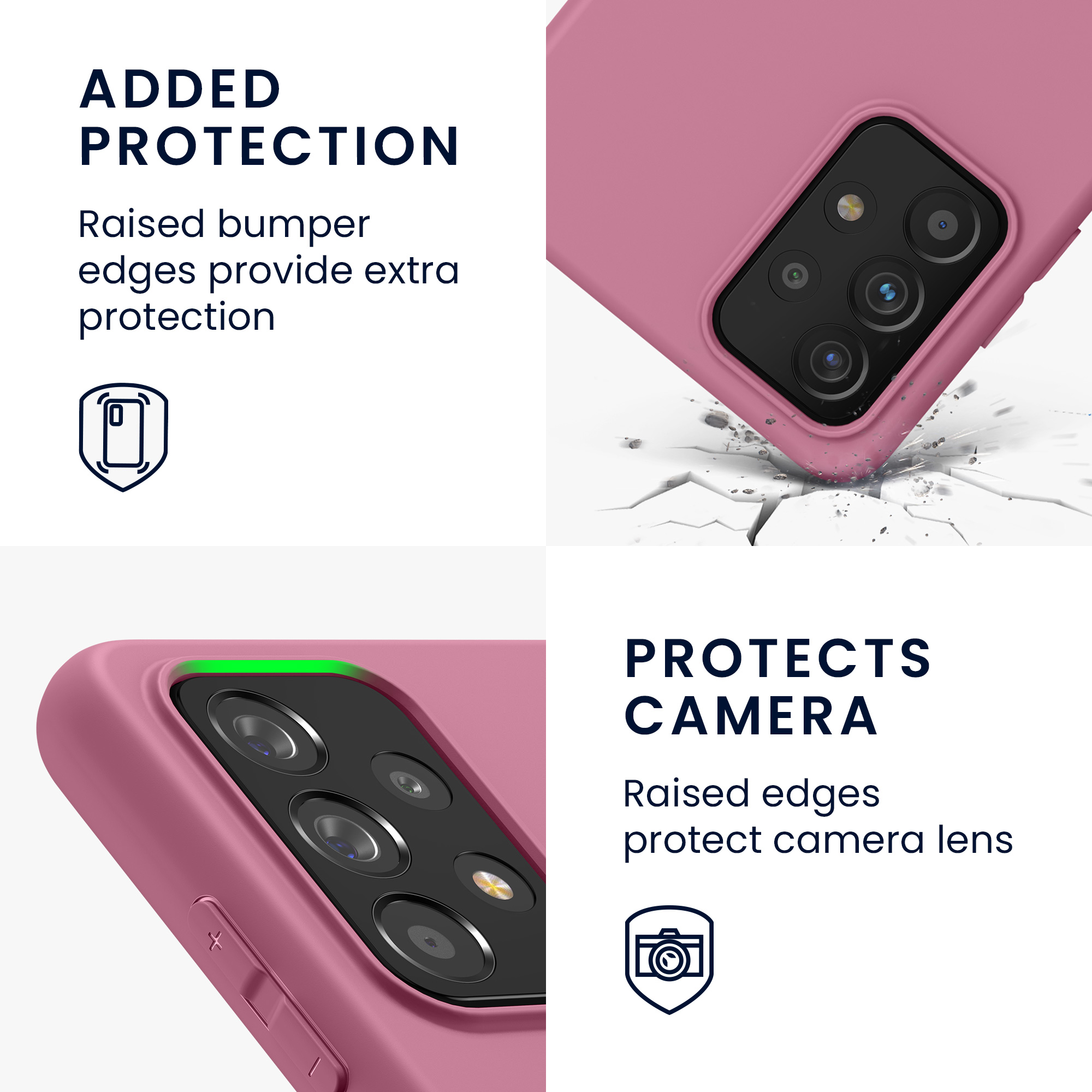 Kryt na mobil Samsung Galaxy A52 / A52 5G / A52s 5G kwmobile TPU Tmavě růžová