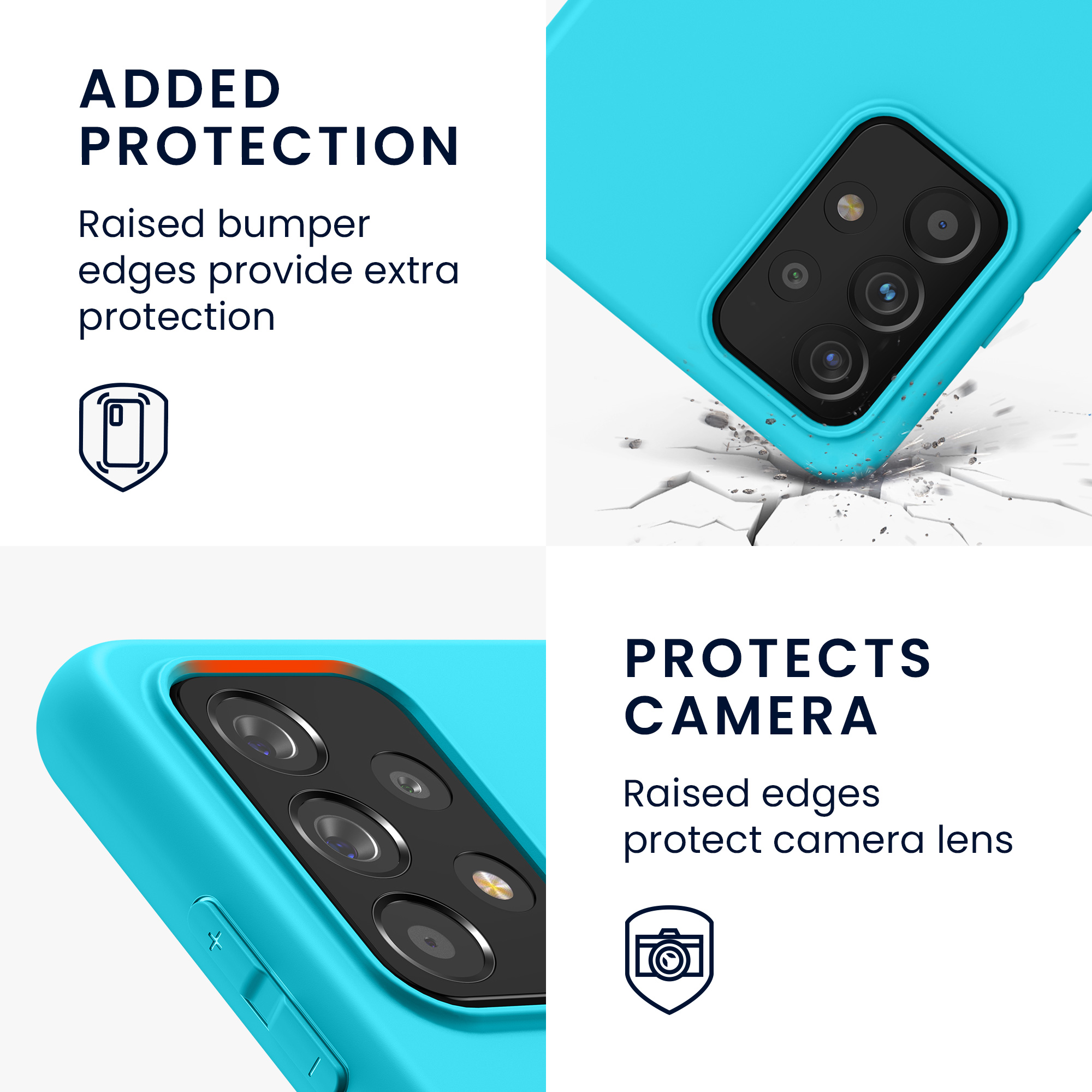 Kryt na mobil Samsung Galaxy A52 / A52 5G / A52s 5G kwmobile TPU Oceánová modrá