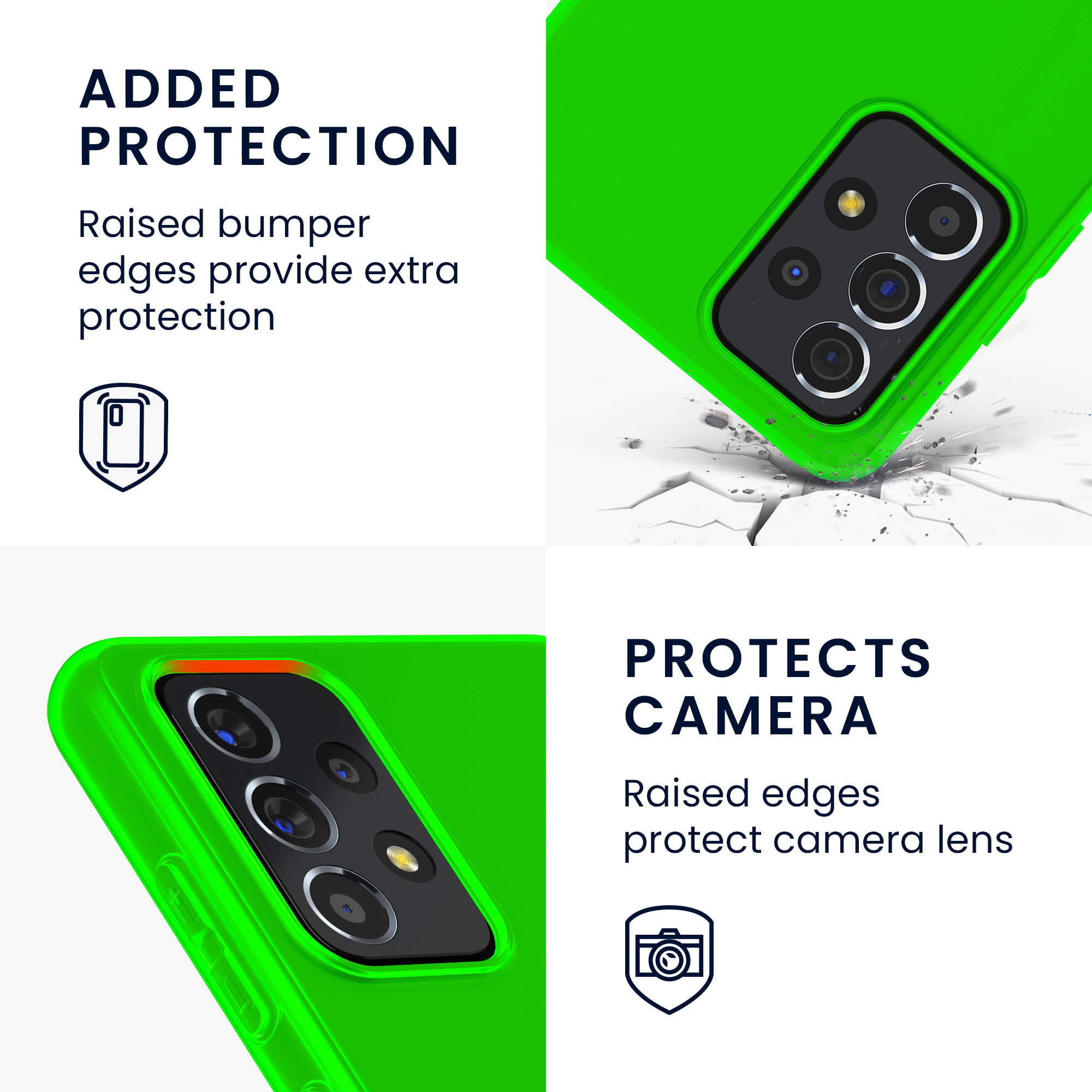 Kryt na mobil Samsung Galaxy A52 / A52 5G / A52s 5G kwmobile TPU Neonová zelená
